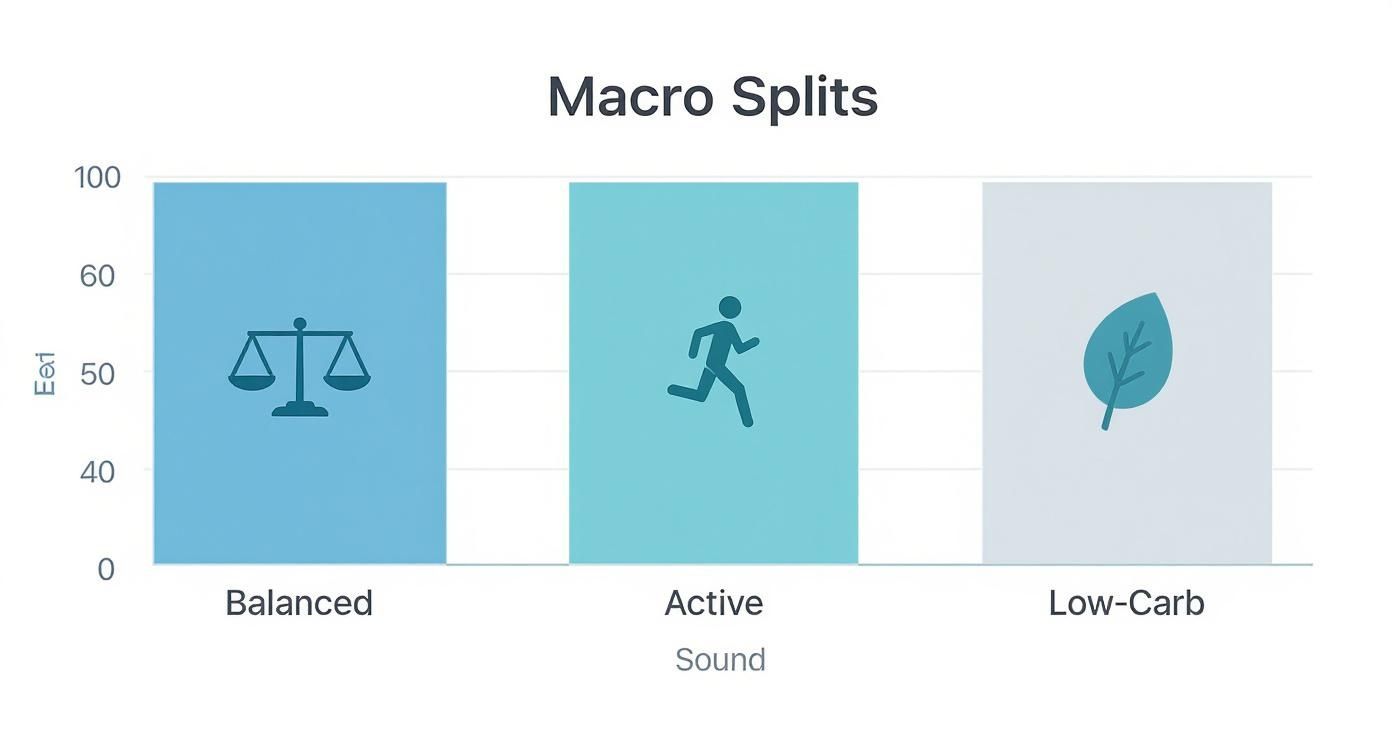 Infographic about what macros to lose weight