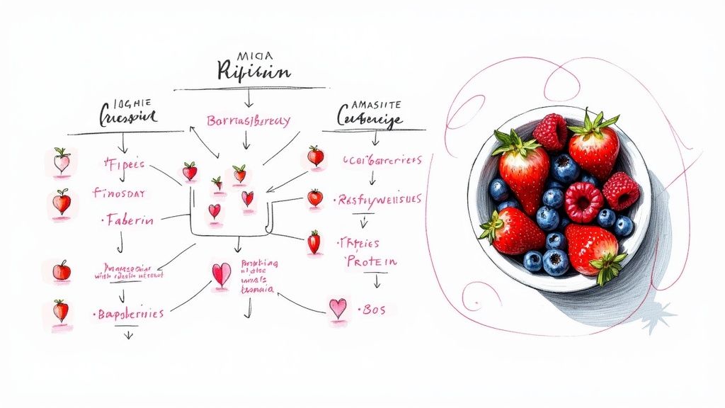 Mixed Berries Nutrition Facts: Calories, Carbs, Fiber