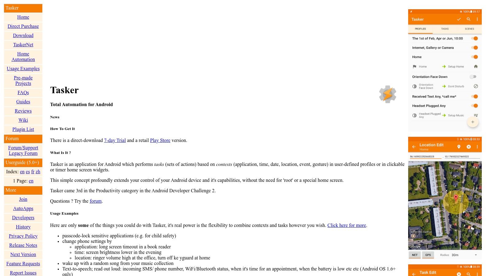 Tasker (official site)