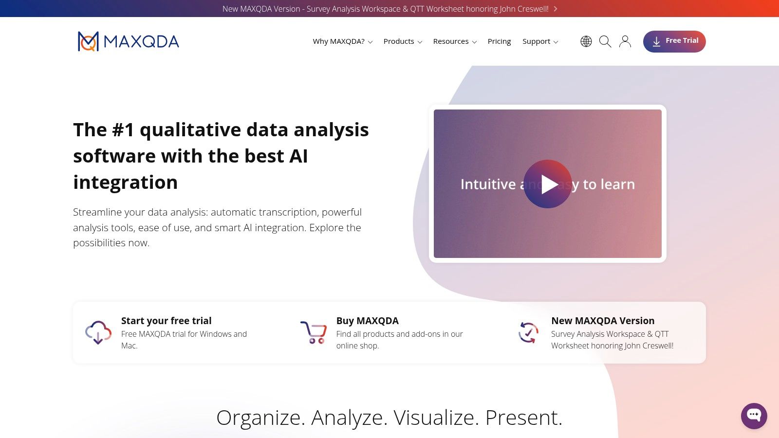 MAXQDA (VERBI) software homepage