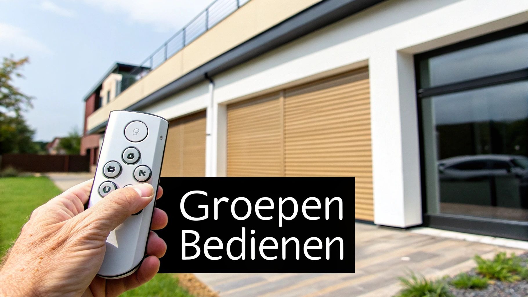 Meerdere Somfy rolluiken die tegelijk bediend worden