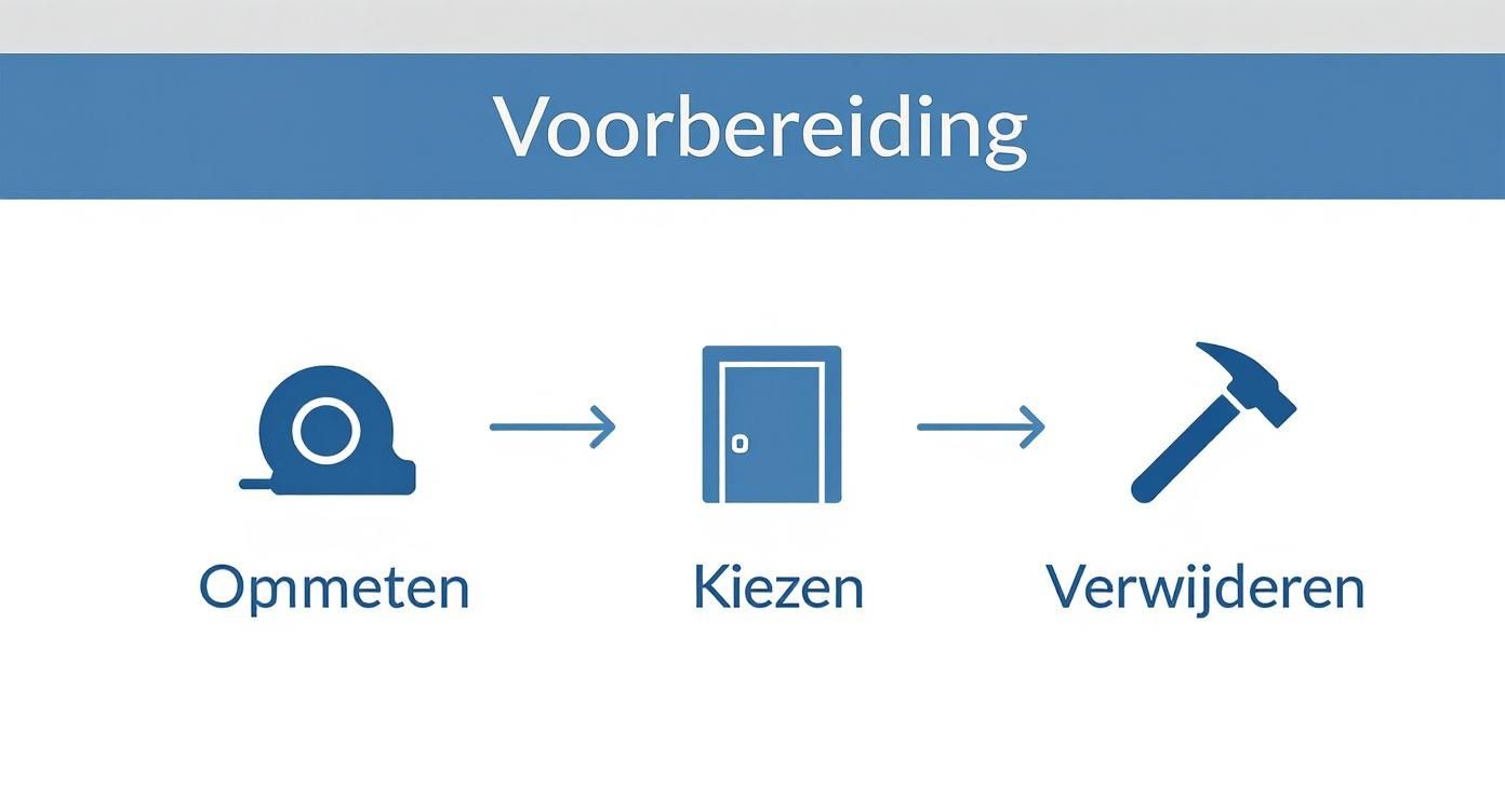 Infographic about plaatsen van deuren