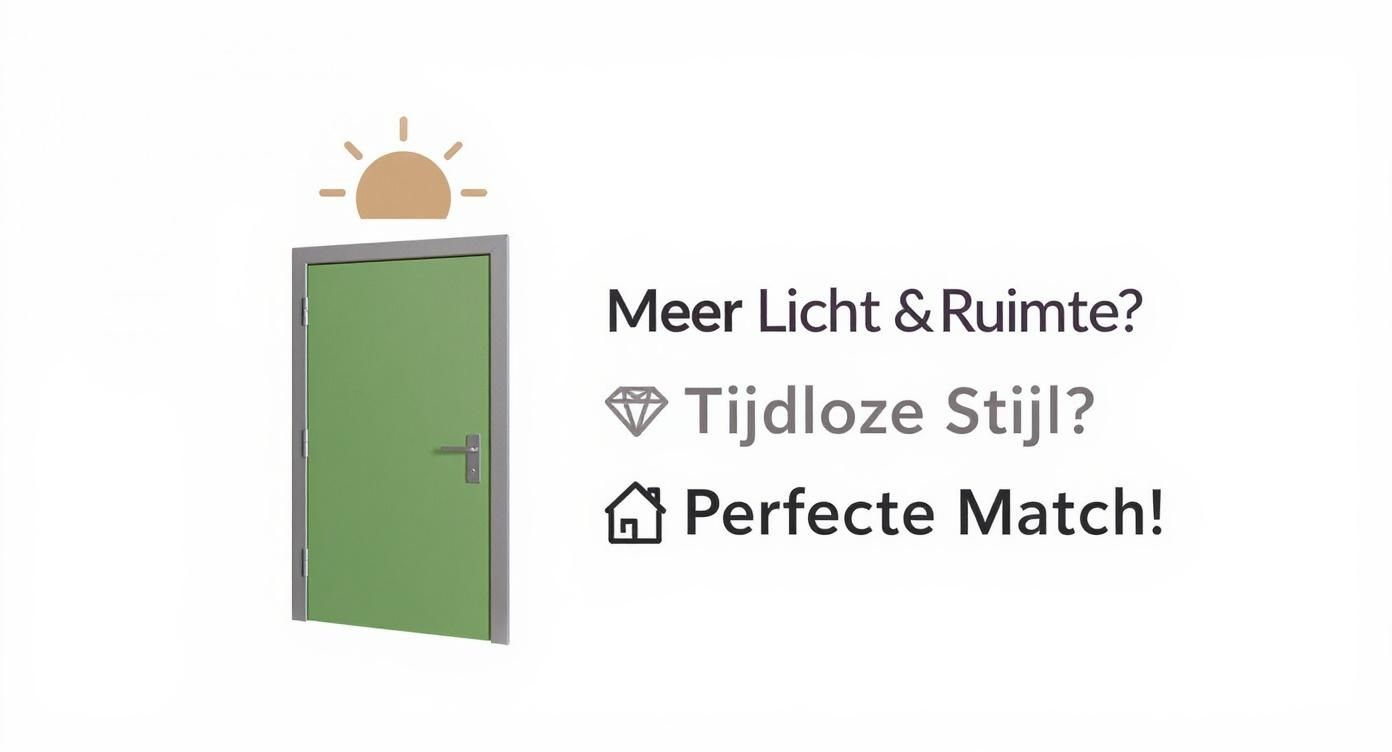 Infographic about stalen deuren met glas