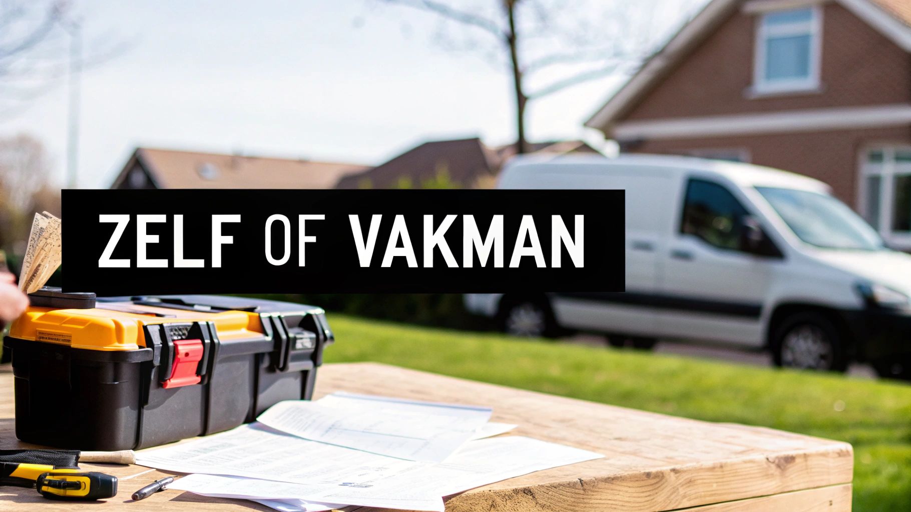 Iemand die een sectionale poort installeert