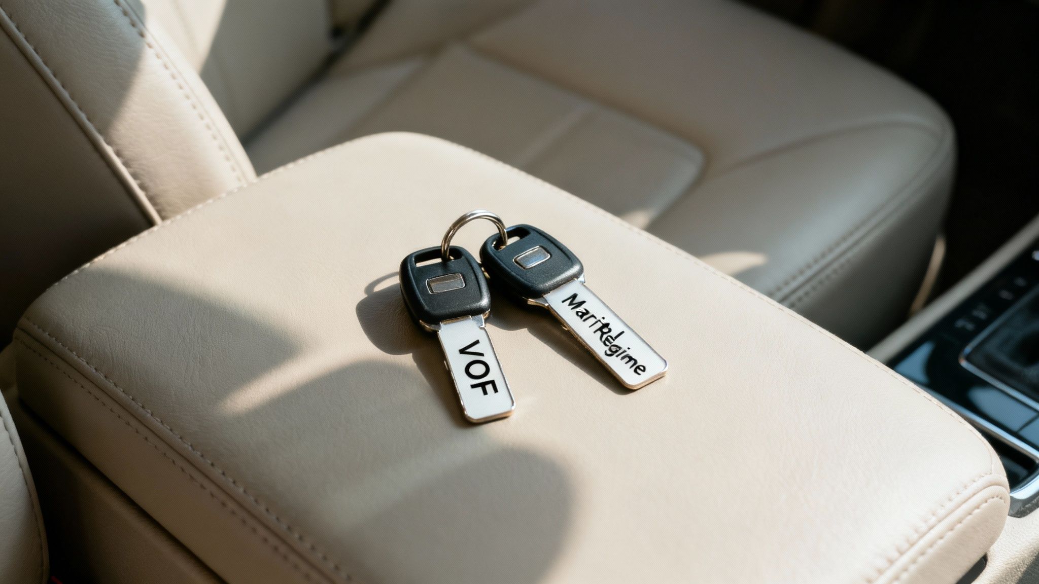 Two scales balancing a house and a business briefcase, representing the intersection of marital and business law.