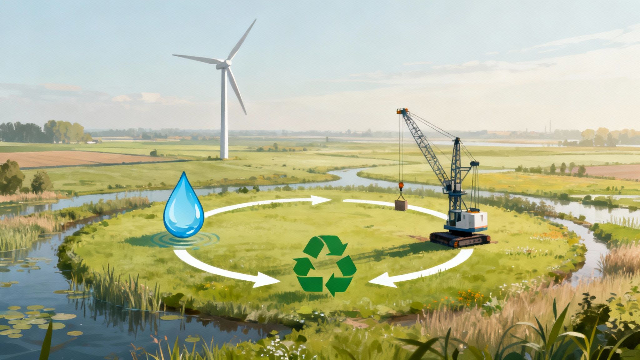 Wat is ESG en waarom het onmisbaar is voor uw bedrijf 2 Een hand die een jonge plant beschermt, symbolisch voor milieubescherming
