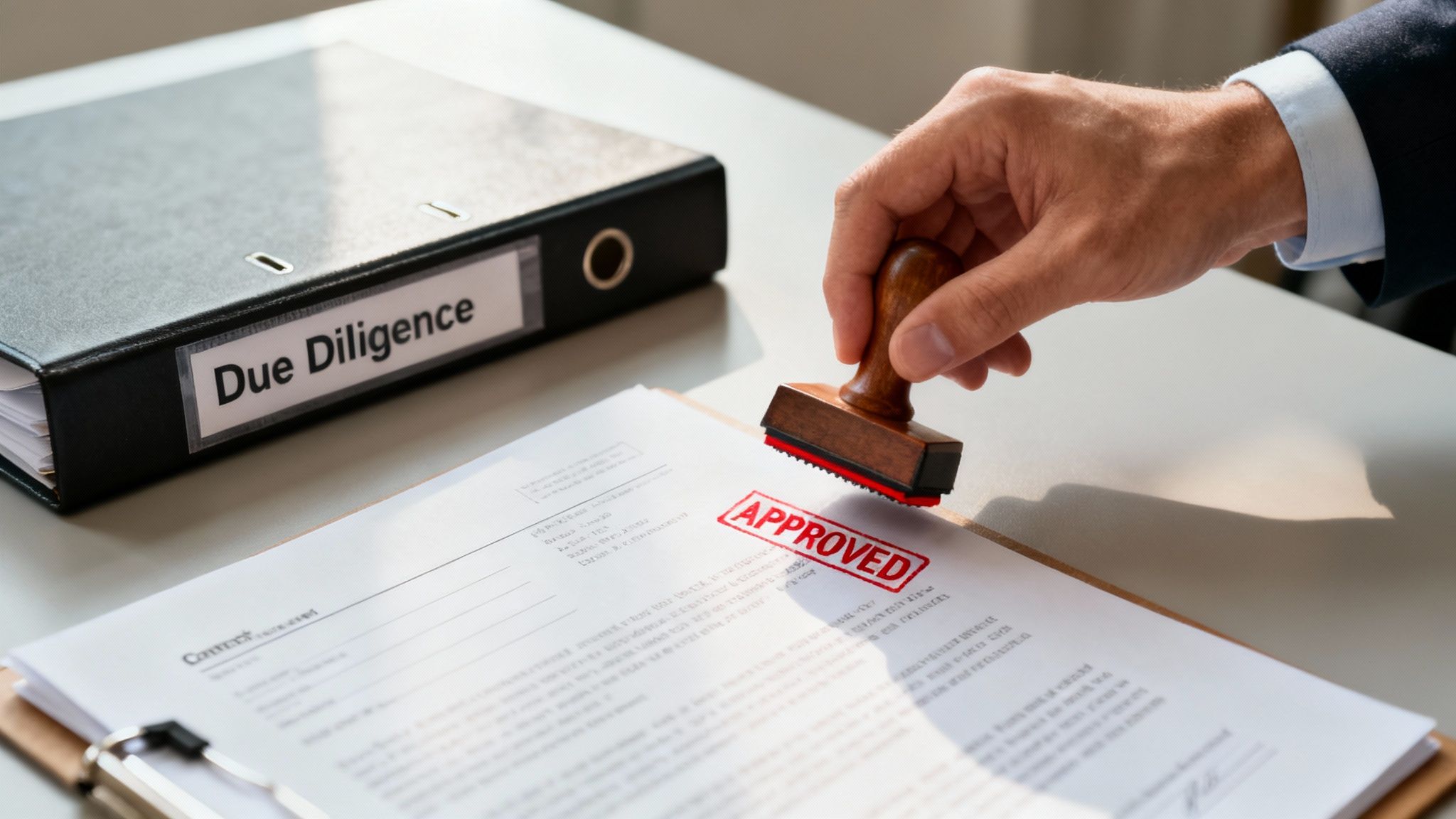 Director Reviewing Financial Statements