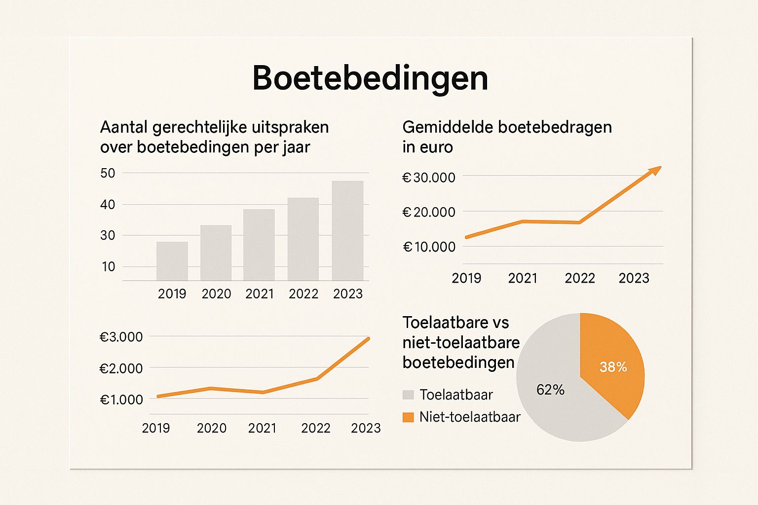 Infographic about boetebeding in arbeidsovereenkomst