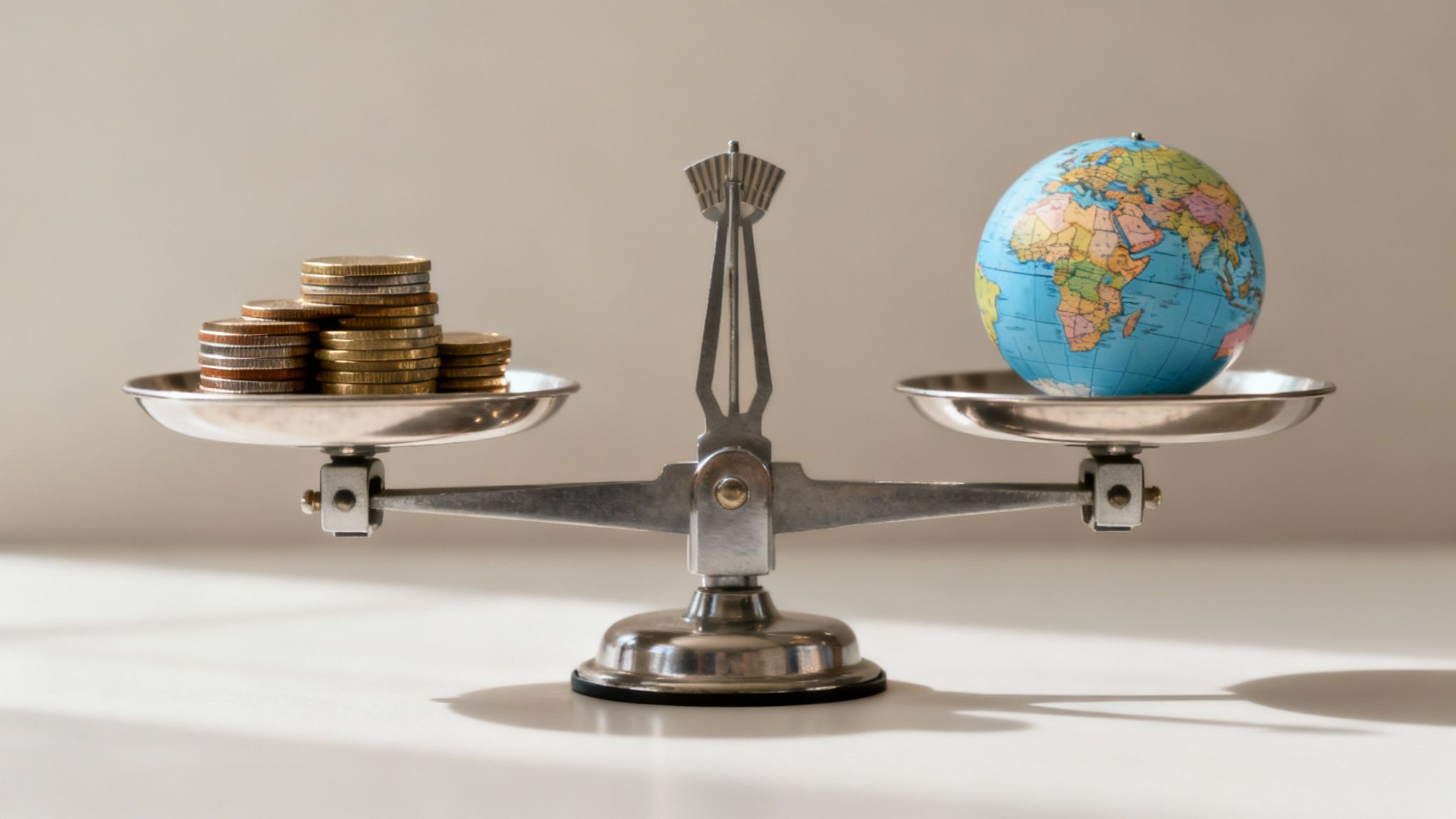 A split image showing a magnifying glass over a financial document and a person making an online payment.