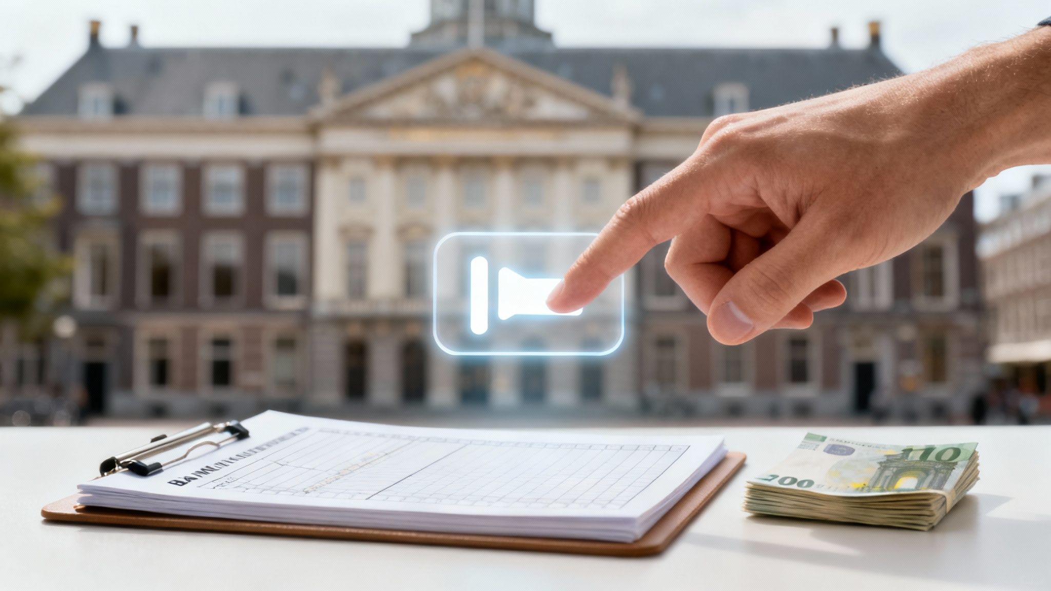 A legal gavel and scales of justice, representing the Dutch legal system's process for pre-judgment attachment.
