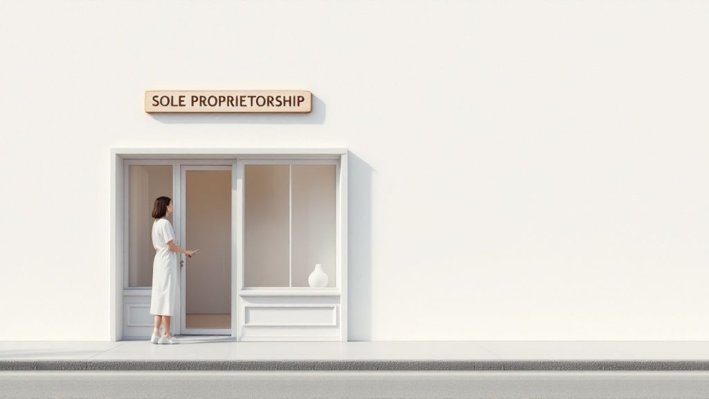 Samostojni podjetnik dela na prenosniku za mizo v kavarni.