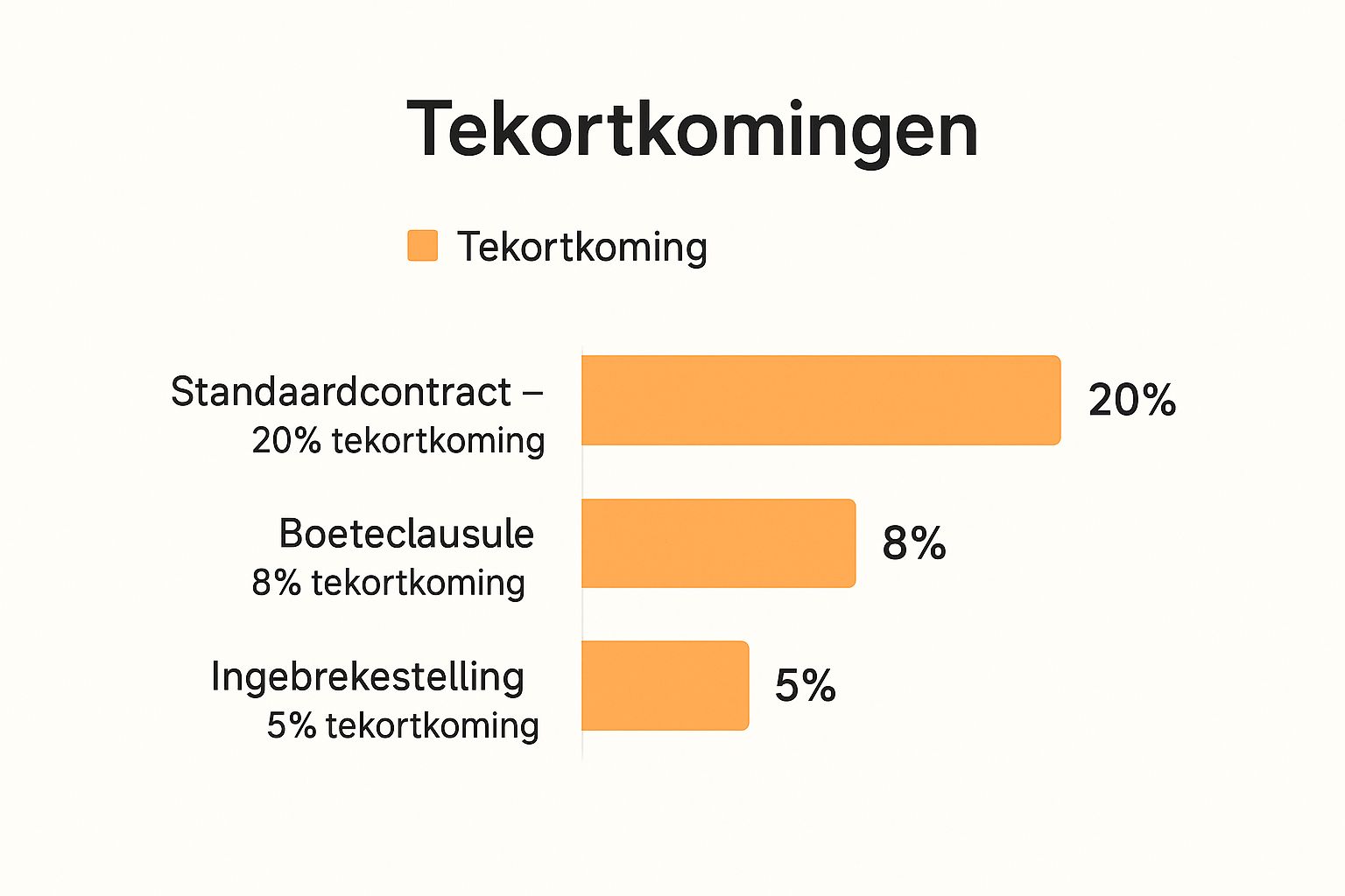 Infographic about tekortkoming in de nakoming