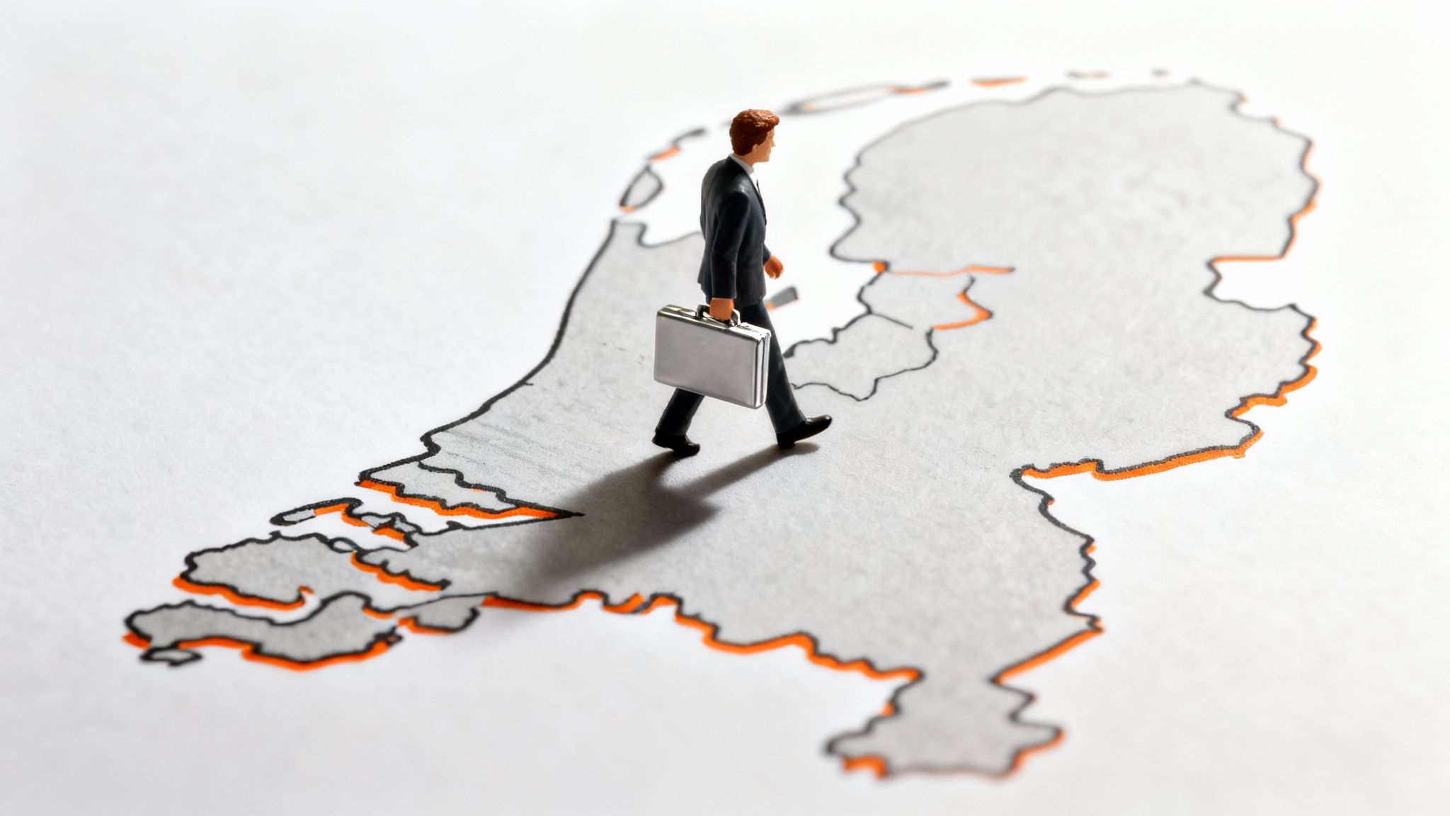 Kesek li ser maseyeke modern bi laptop û nebatan peymanek kar îmze dike.