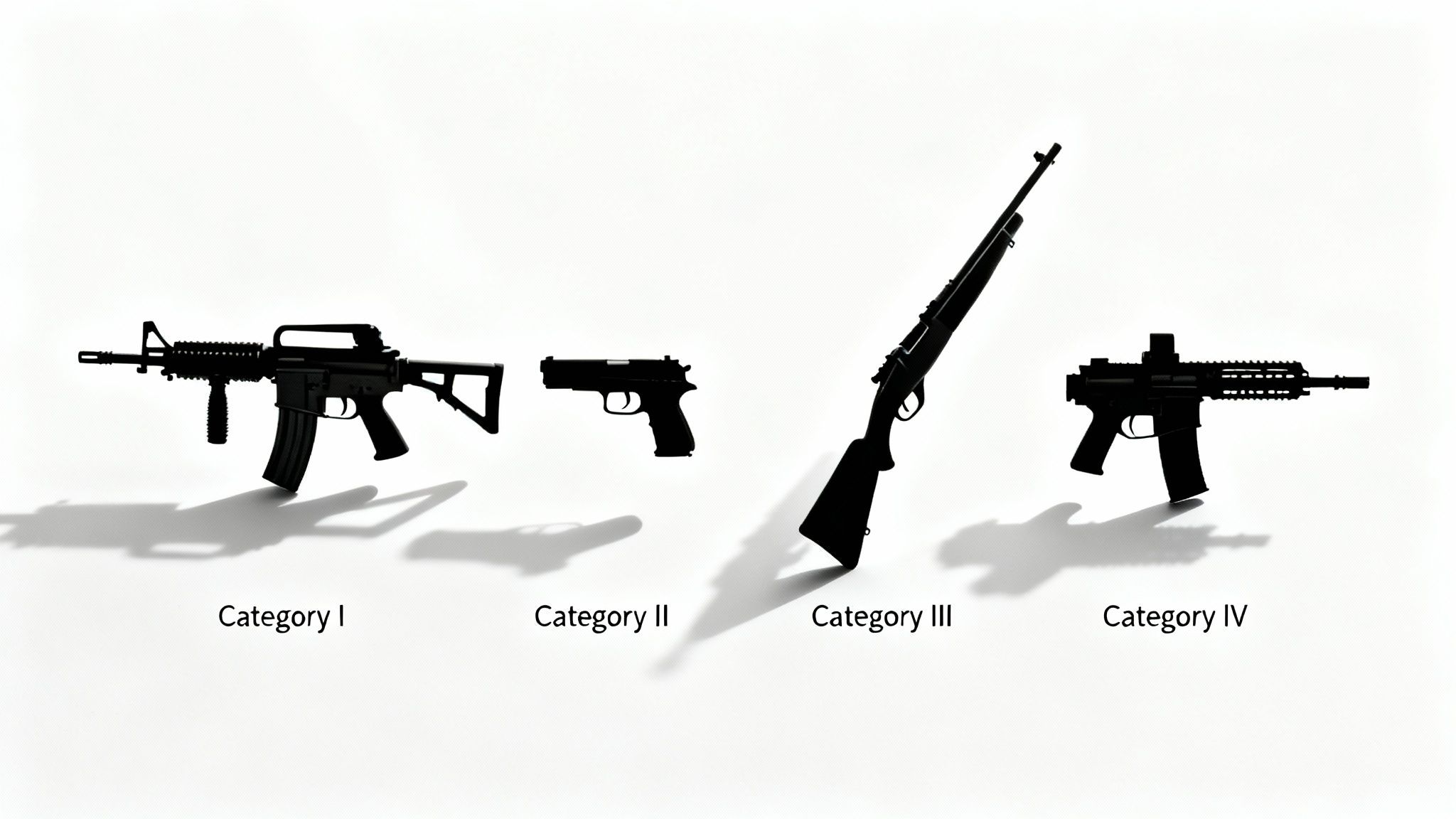 A close-up of a firearm with a legal document and gavel, illustrating the intersection of weapons and the law.