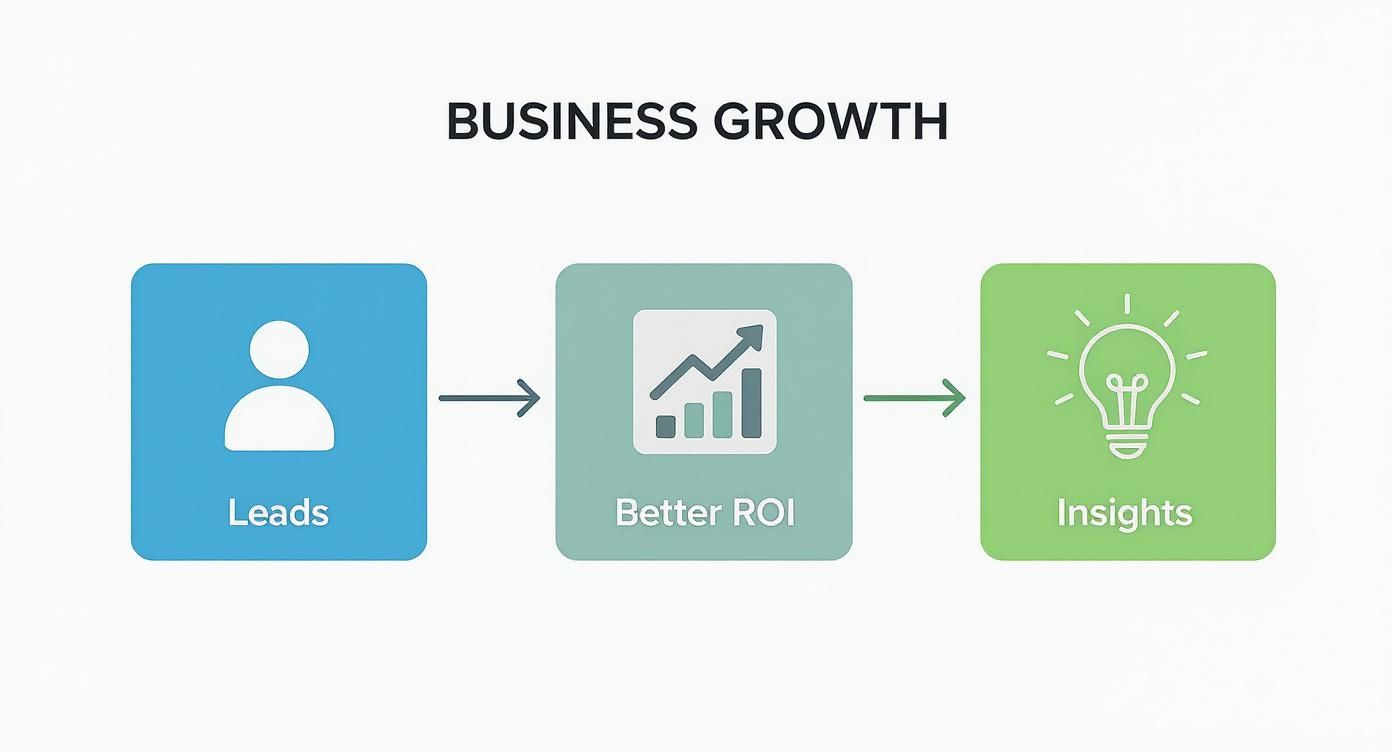 Infographic about what is a landing page