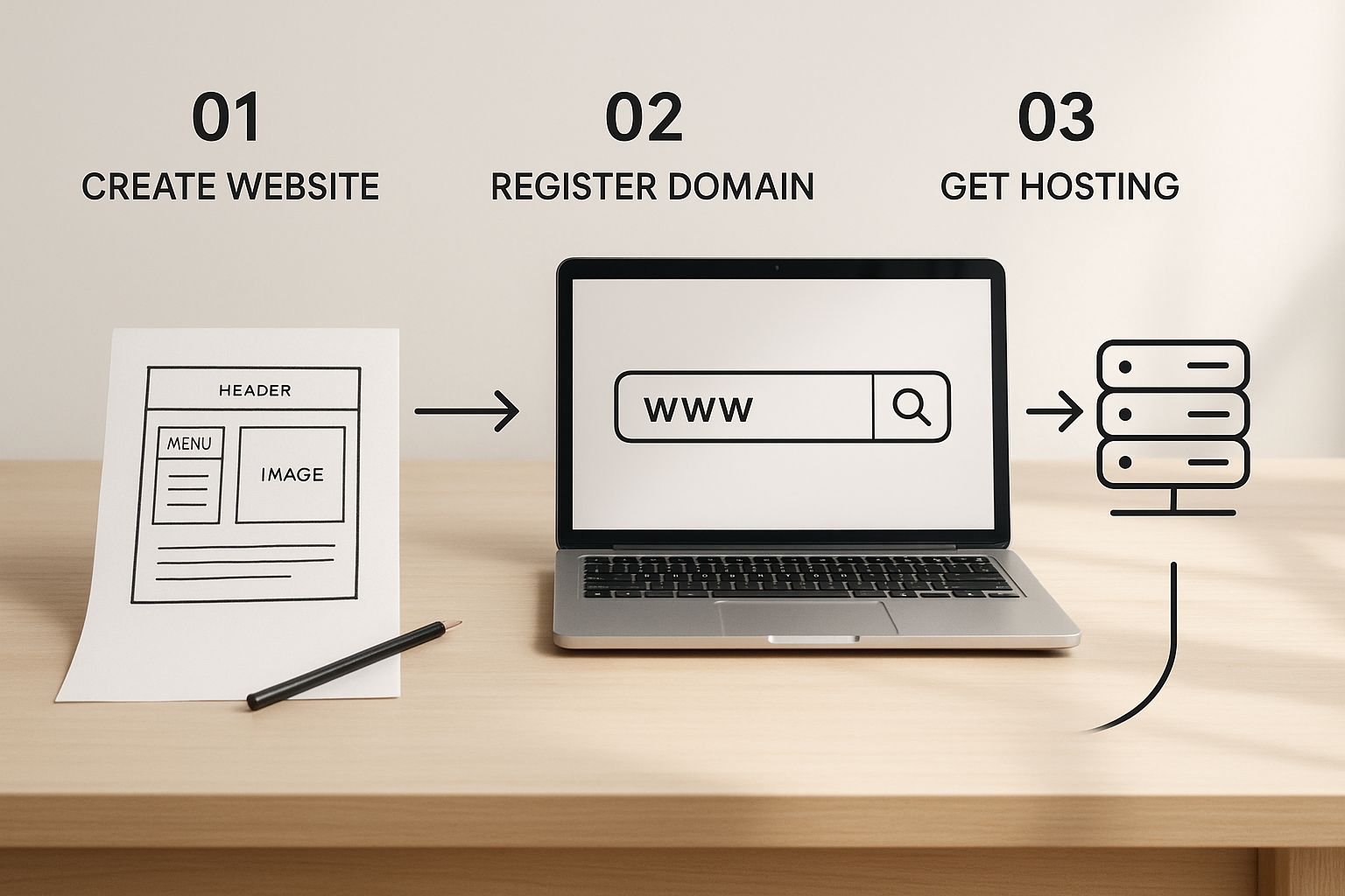 Infographic about how to build website