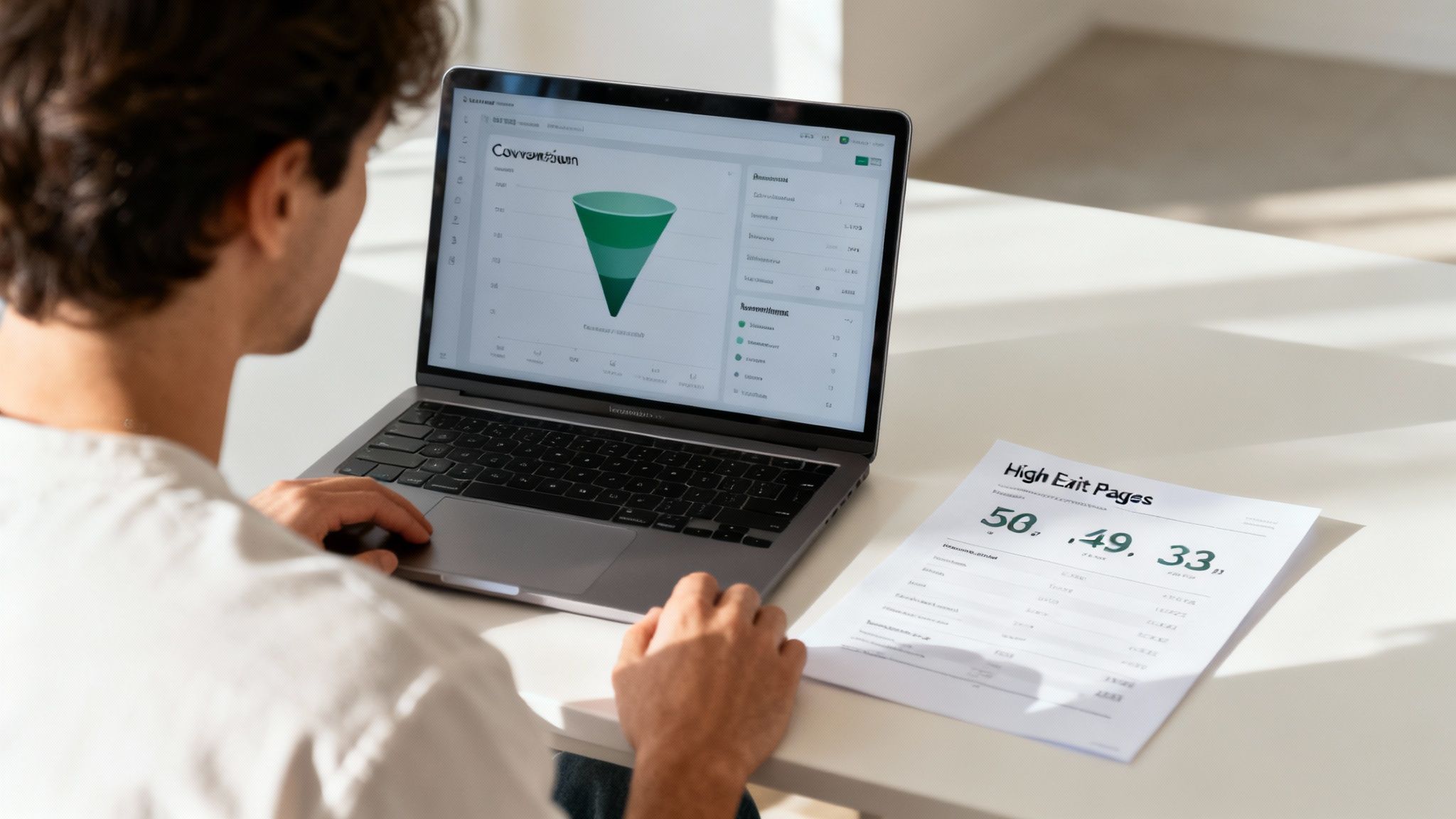 A digital illustration of a rocket ship speeding up a conversion graph, symbolizing the boost in conversion rates from faster site speed.