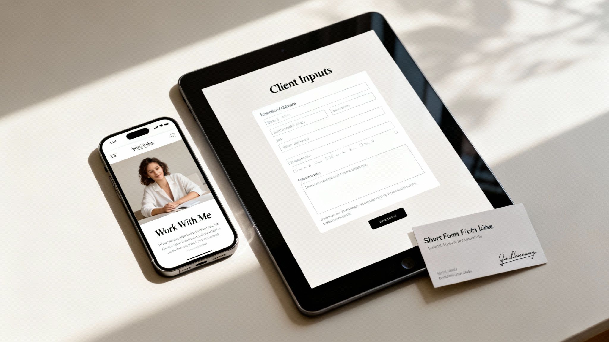 A person sharing content from their laptop to different devices