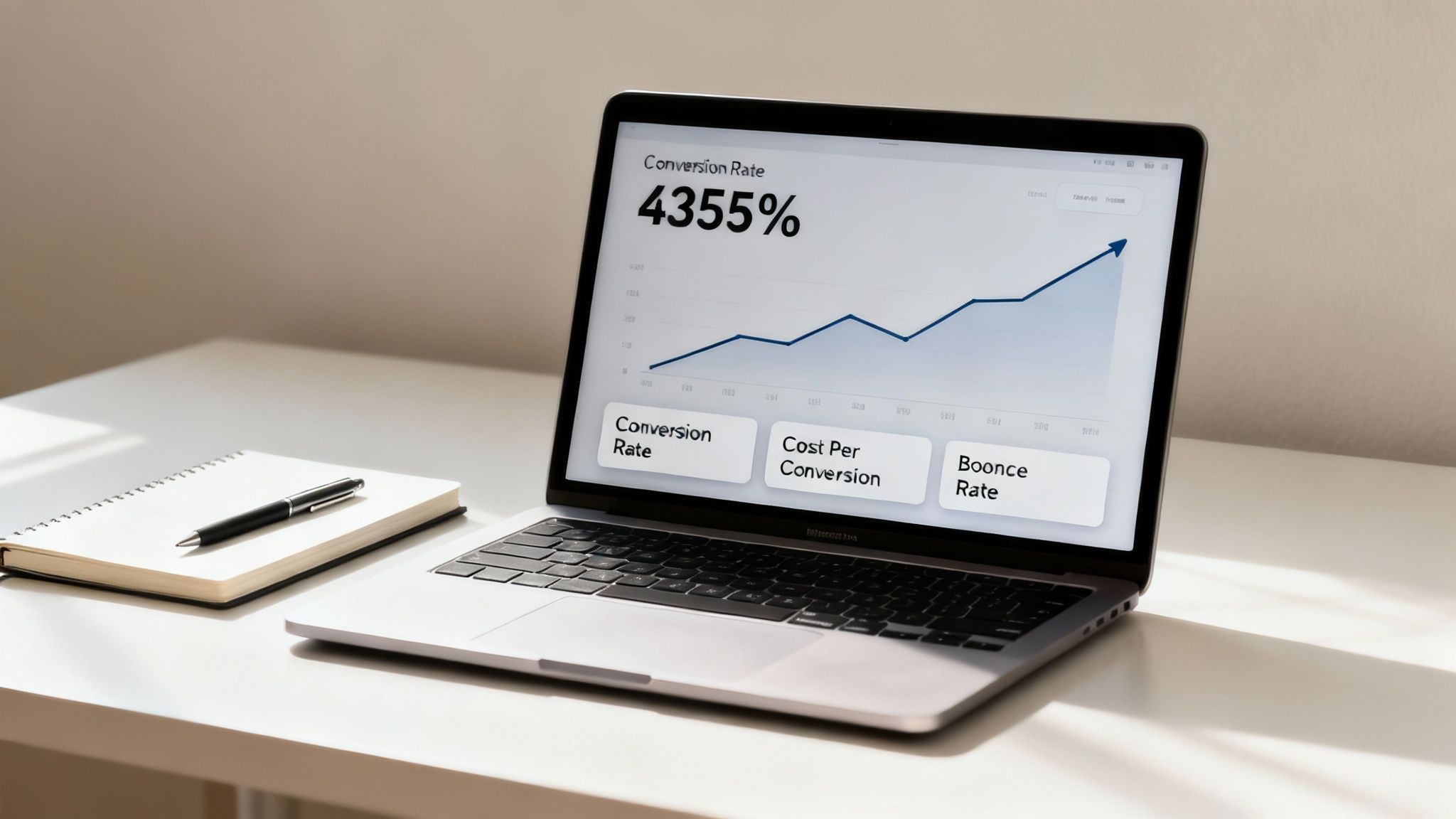 A person looking at a dashboard with charts and graphs, representing website analytics.