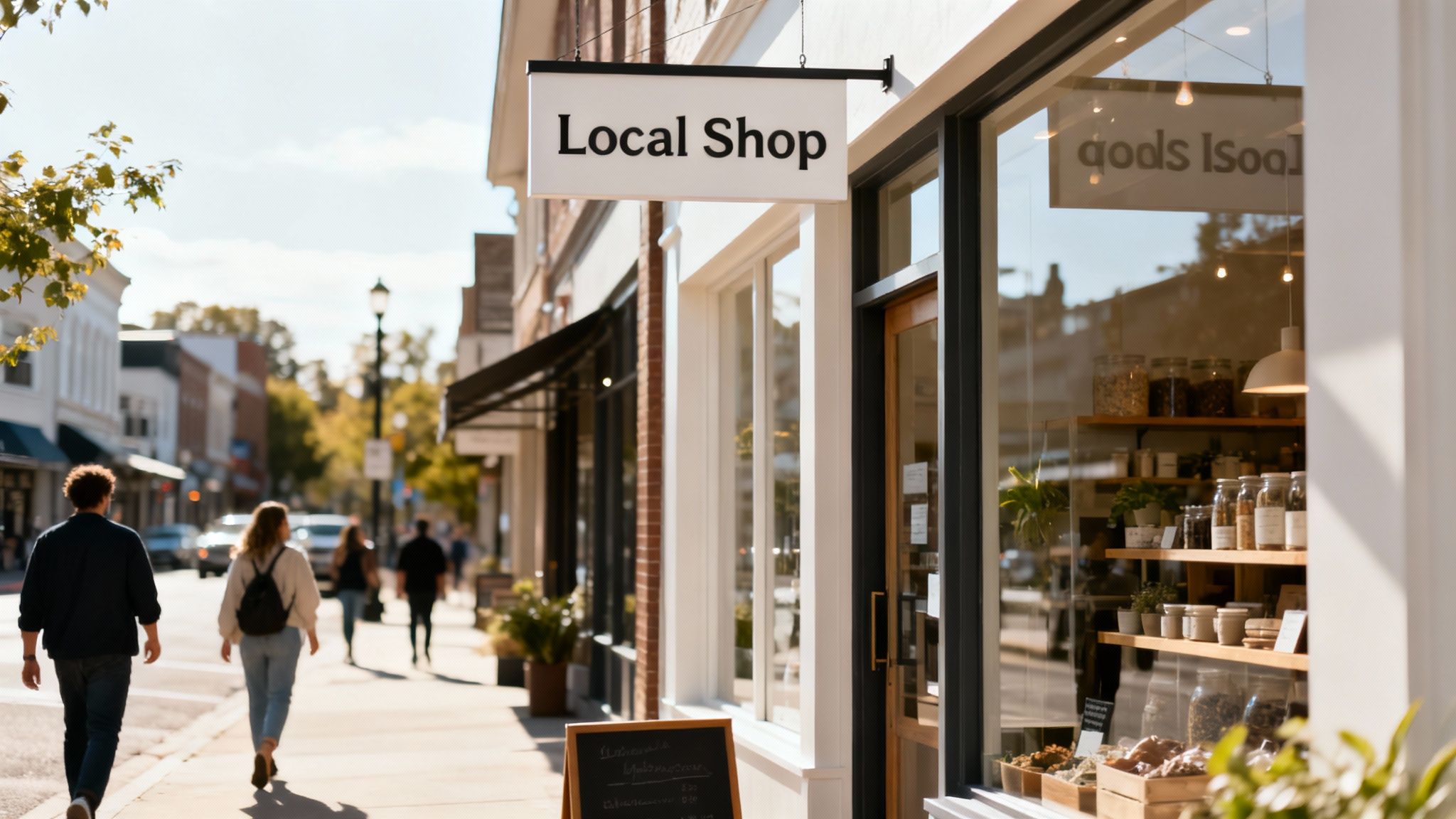 A small business owner working on a laptop, analyzing charts and graphs, representing SEO strategy.