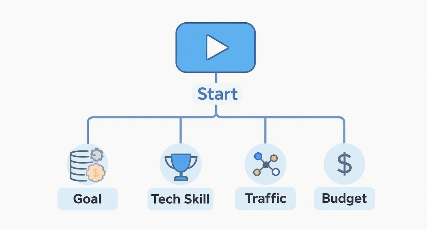 Infographic about how to choose web hosting service
