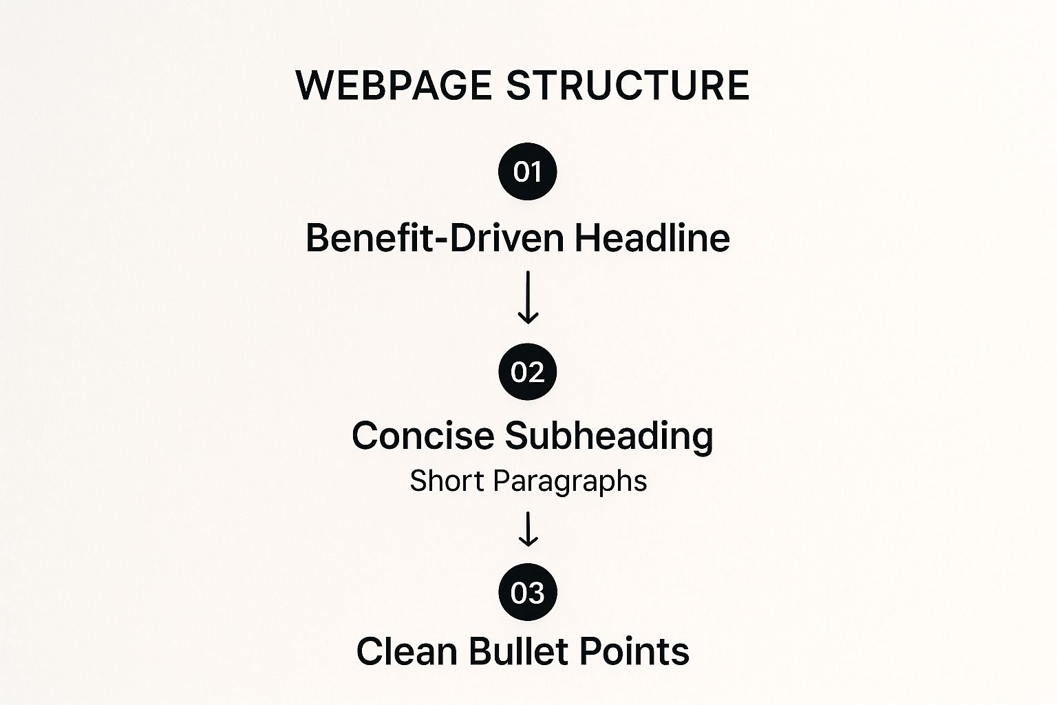 Infographic about how to write website copy