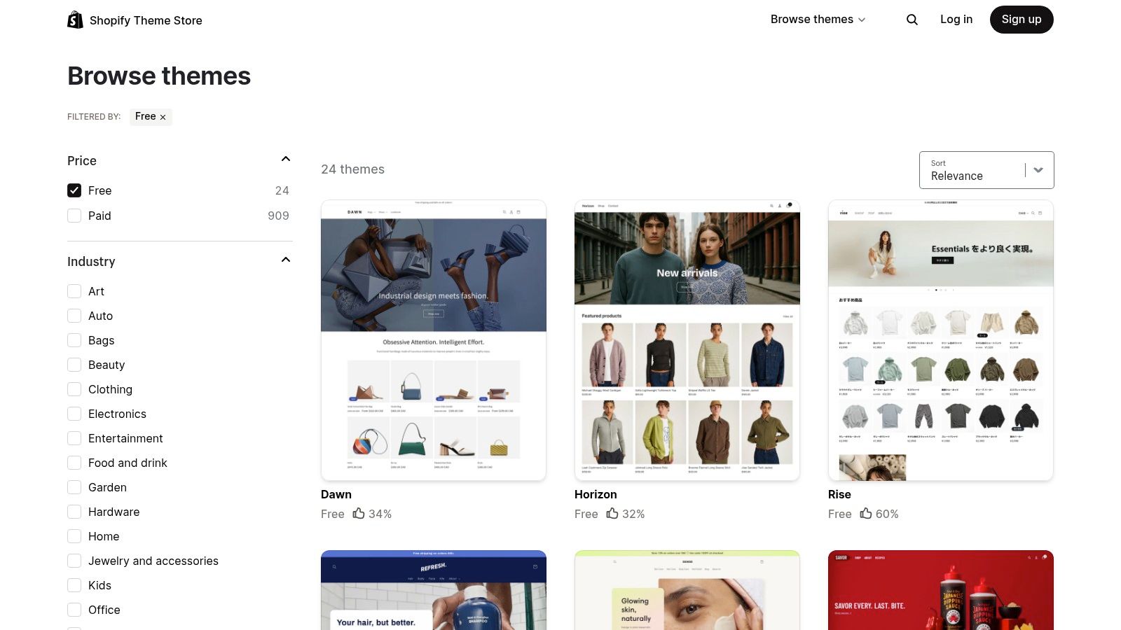 Shopify Theme Store