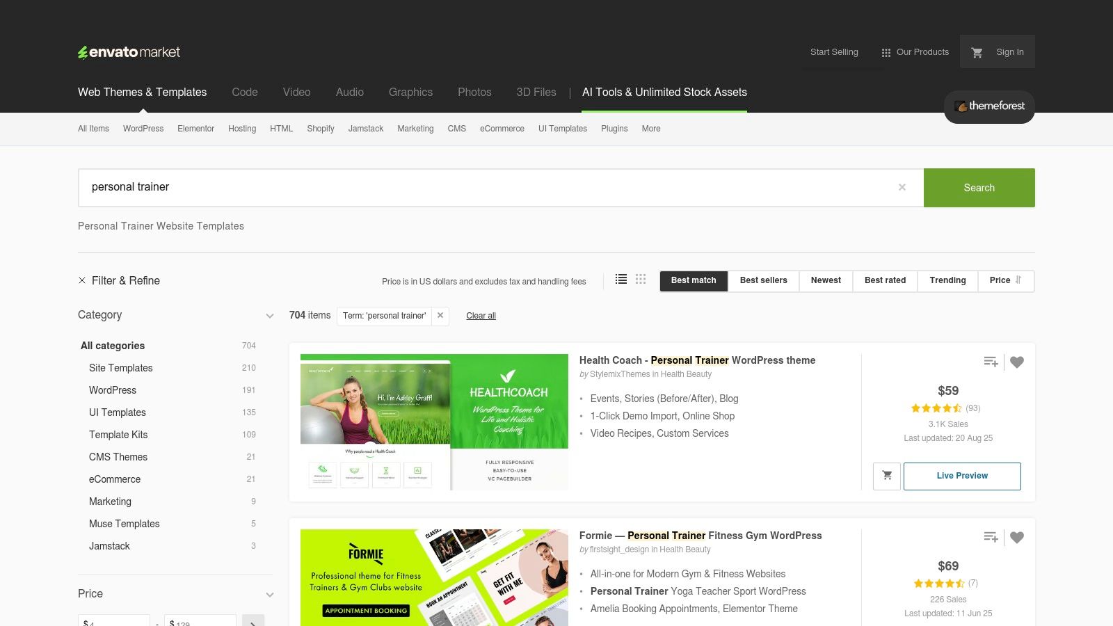 ThemeForest (Envato Market)
