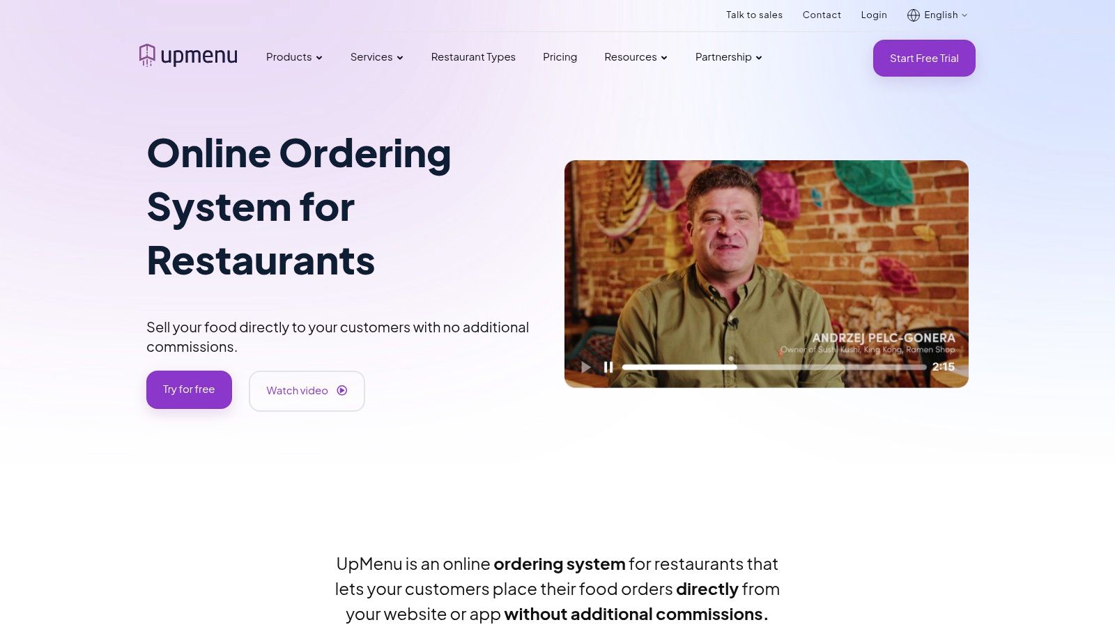 UpMenu (Restaurant Website Builder + Online Ordering)