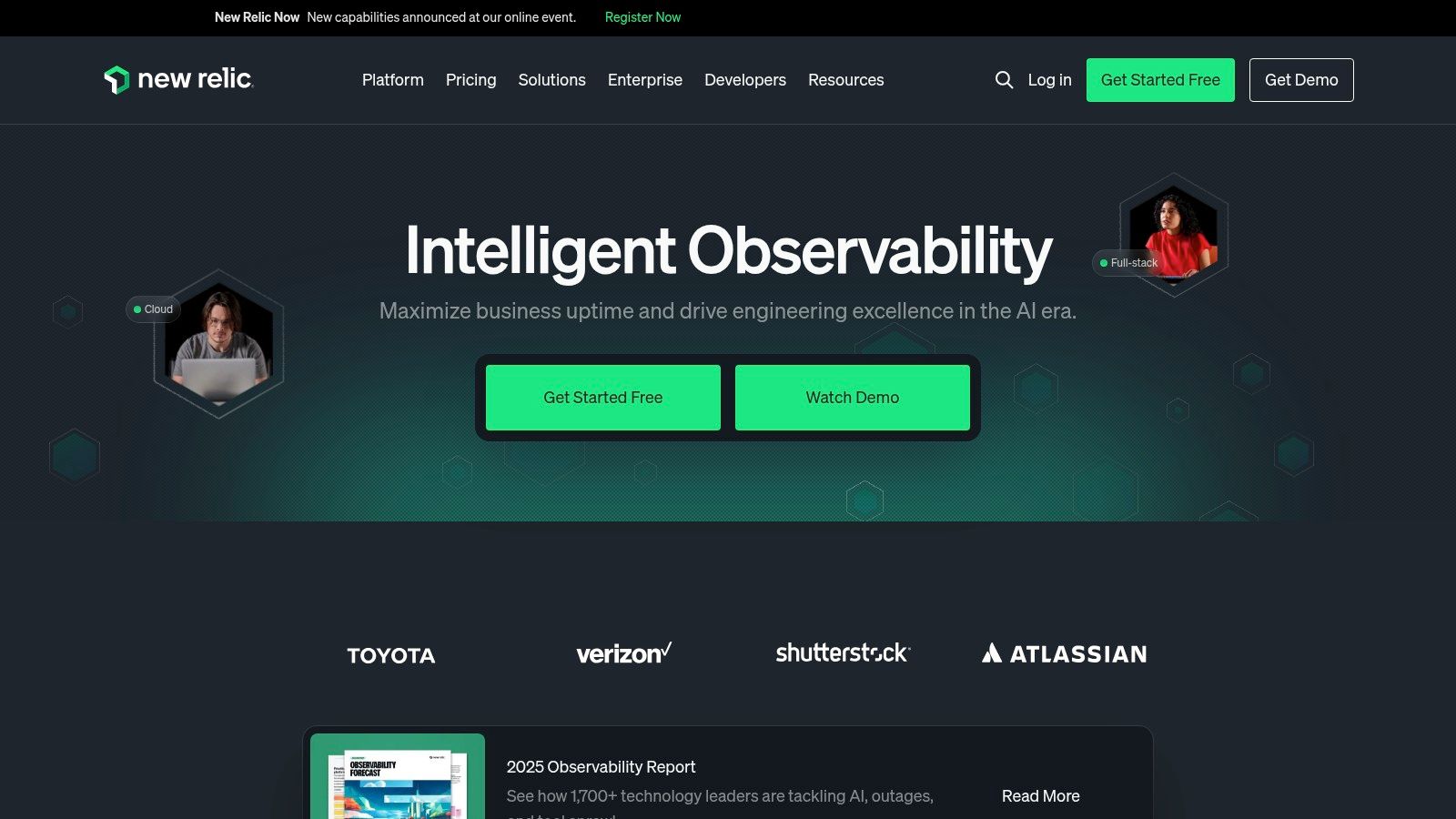 New Relic dashboard showing Core Web Vitals and user experience metrics