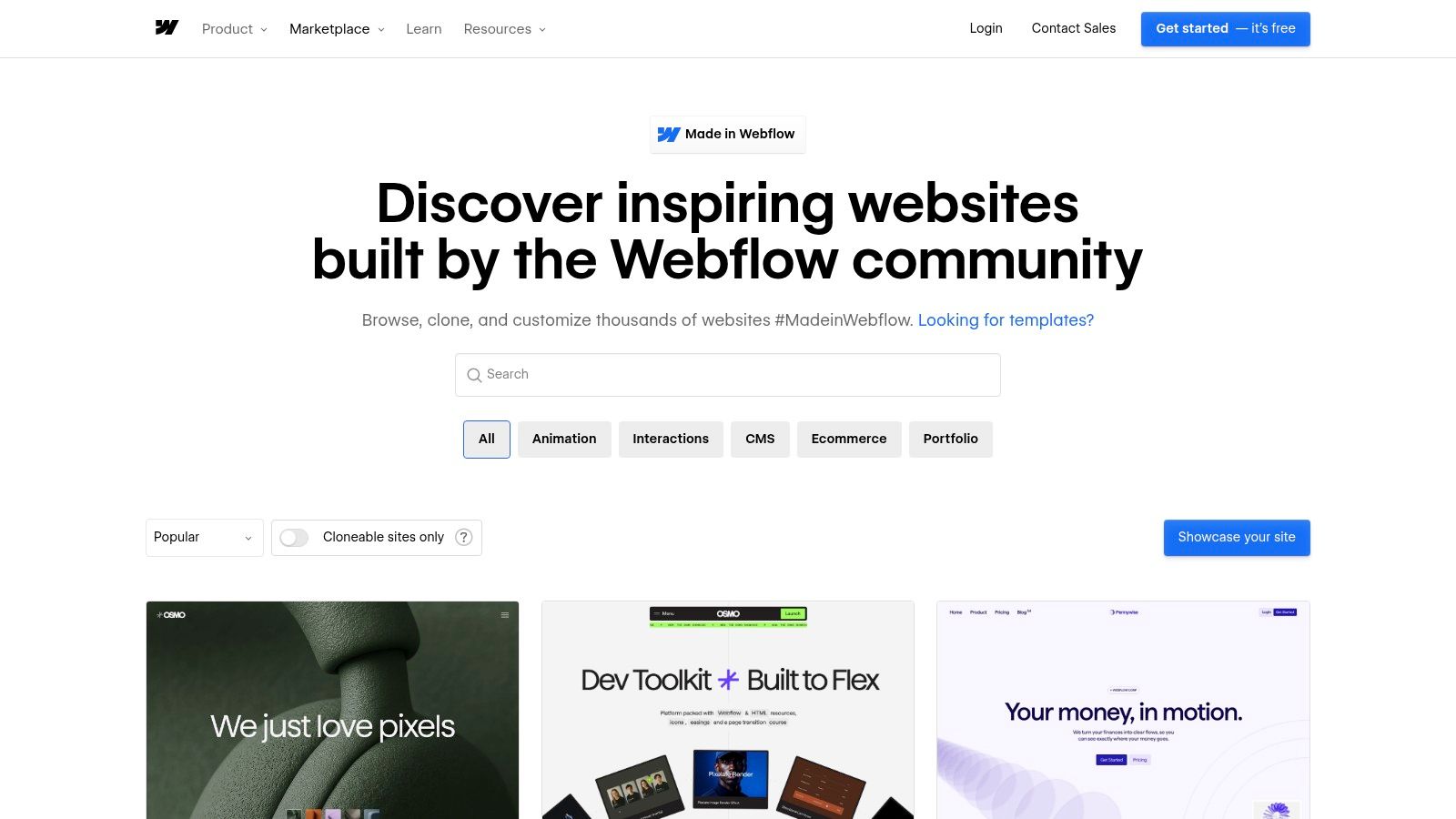 Webflow Community / Flowbase – Free Cloneable Real Estate Templates