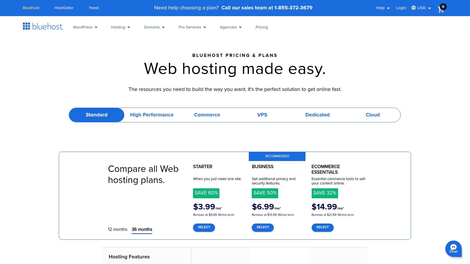 Bluehost Web Hosting Plans