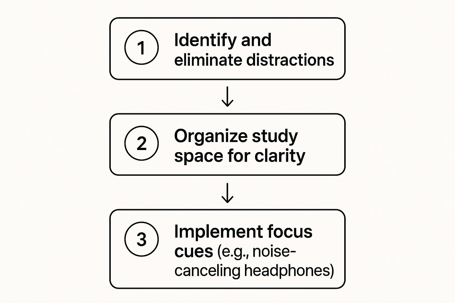Infographic about how to focus while studying