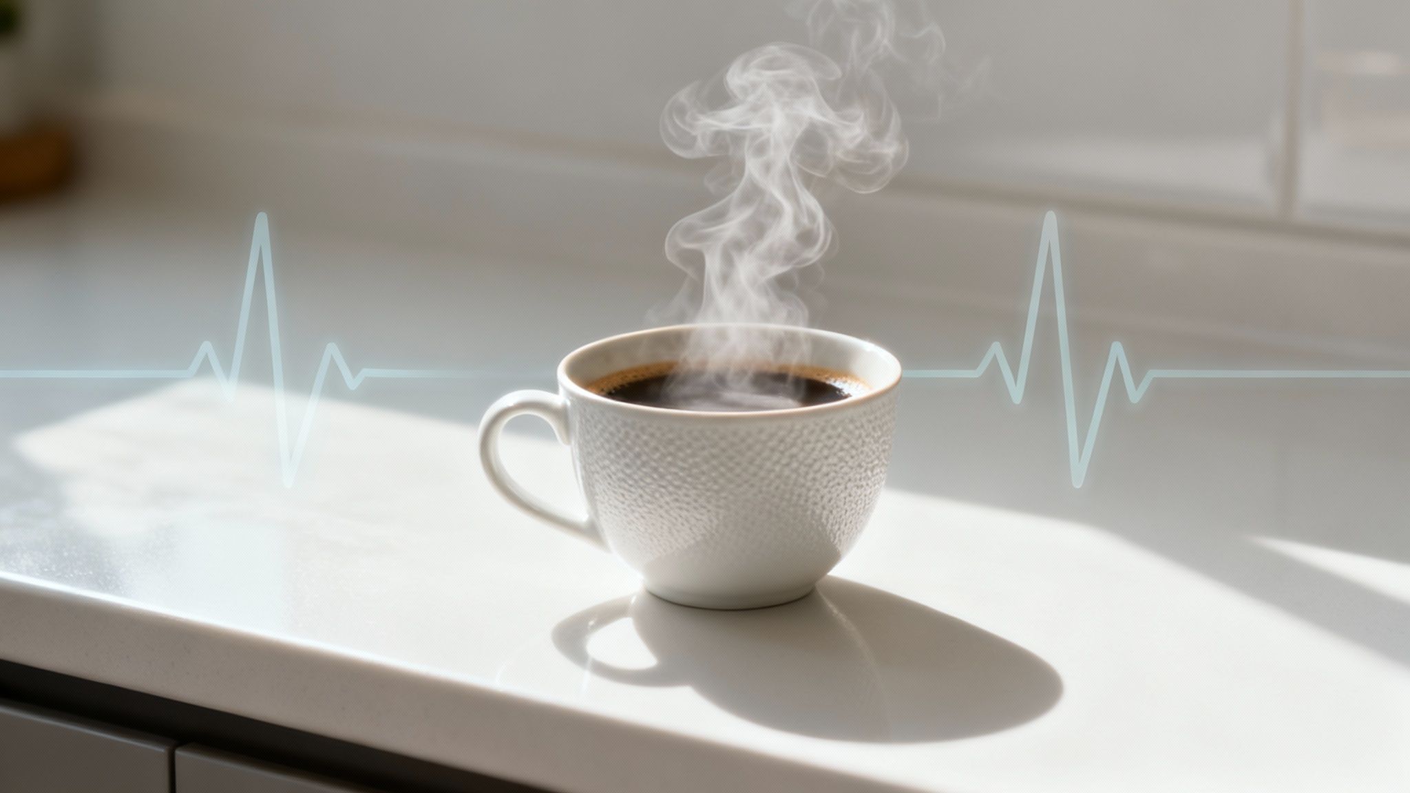 Diagram showing how caffeine blocks adenosine receptors in the brain
