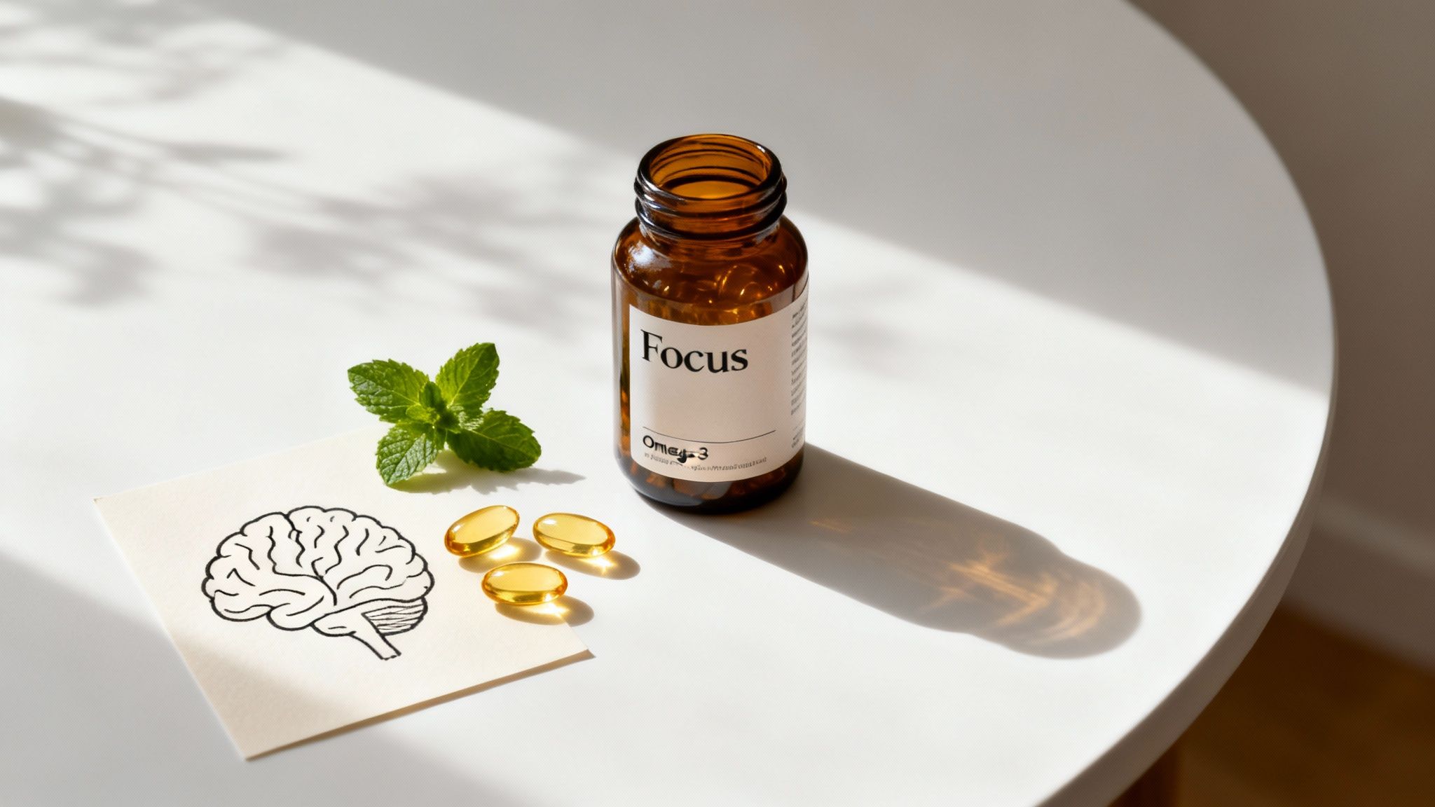 A person holding a jar of natural supplements, symbolizing the choice for alternative ADHD management.