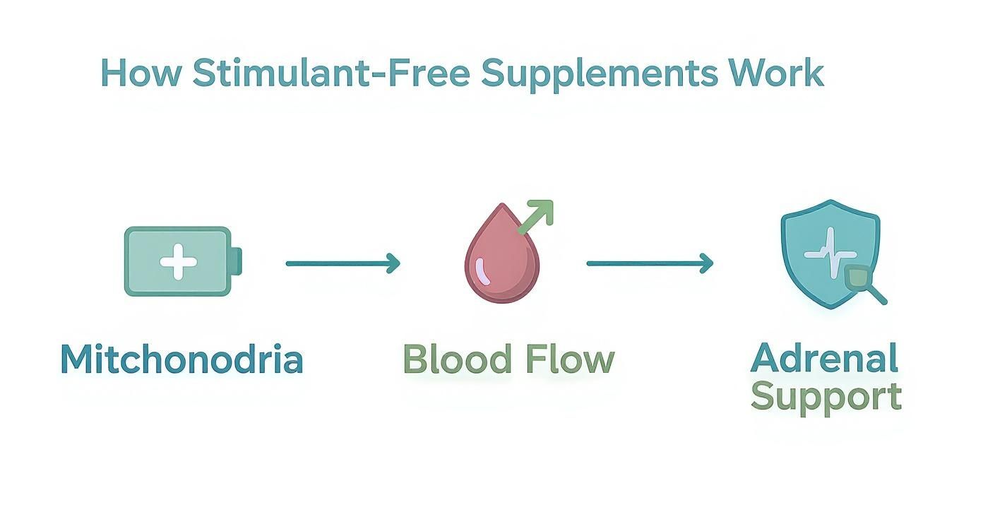 Infographic about caffeine free energy supplements