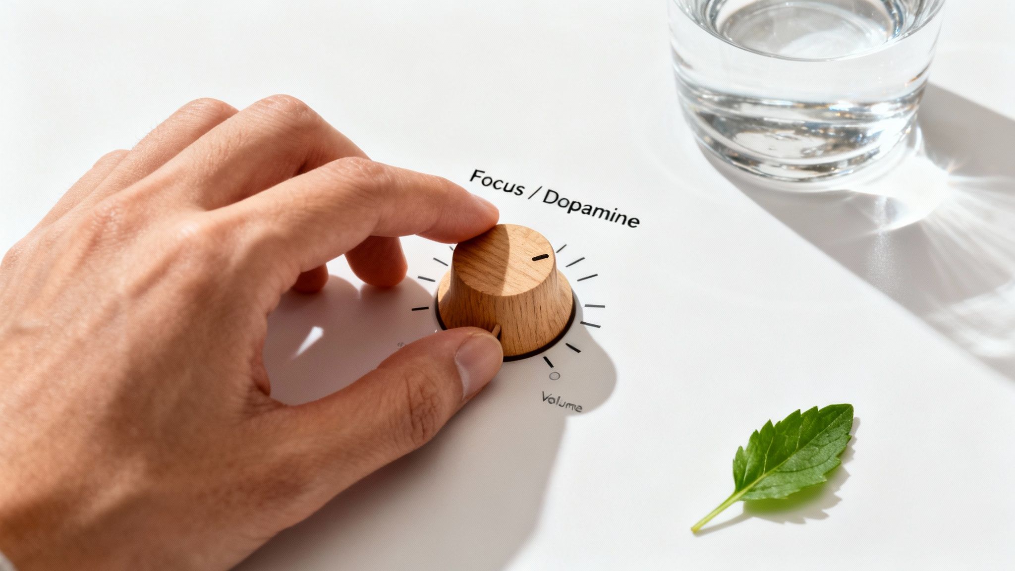 A person holding a nootropic pouch, symbolizing a modern alternative to traditional focus aids.