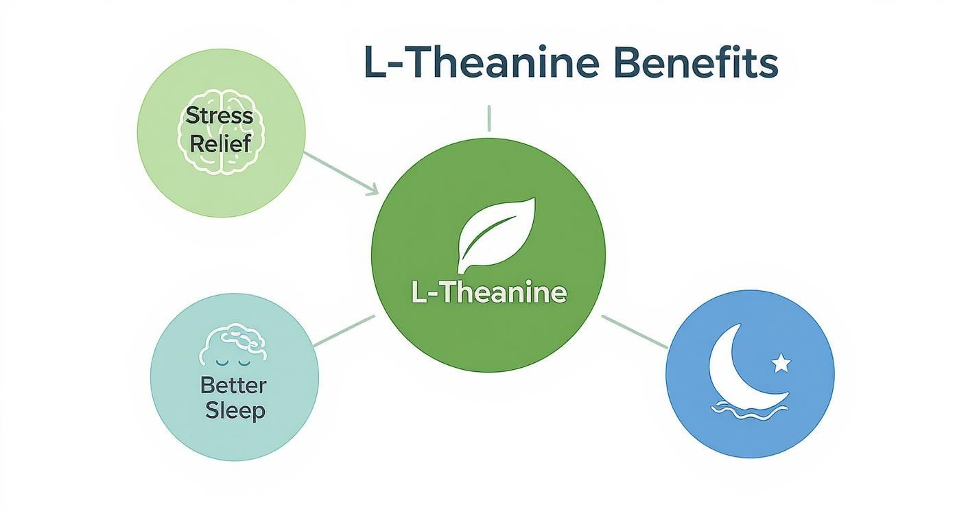 Infographic about what is l theanine benefits