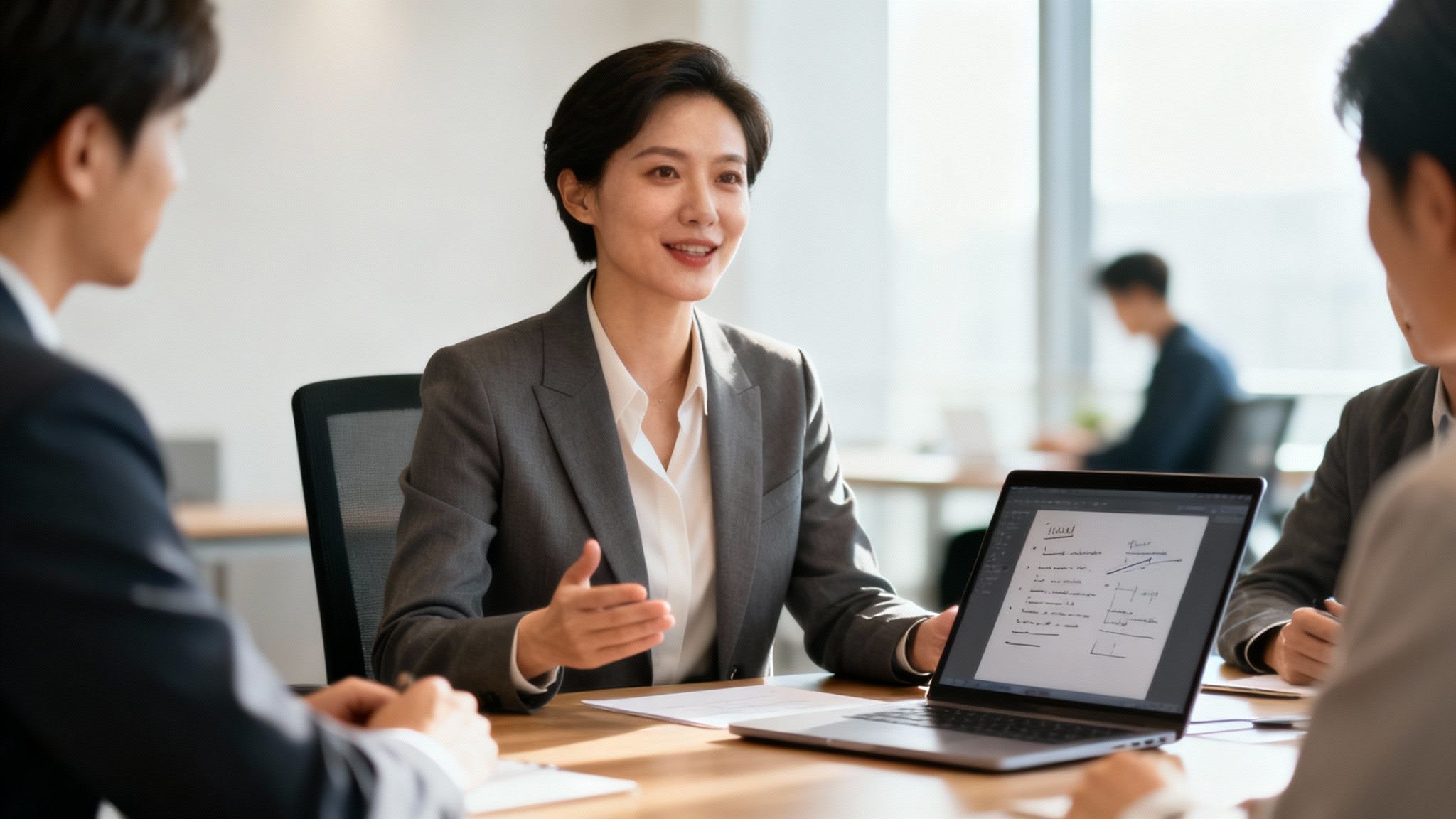 A person working on a laptop in a calm, focused environment, showcasing the real-world impact of enhanced focus.