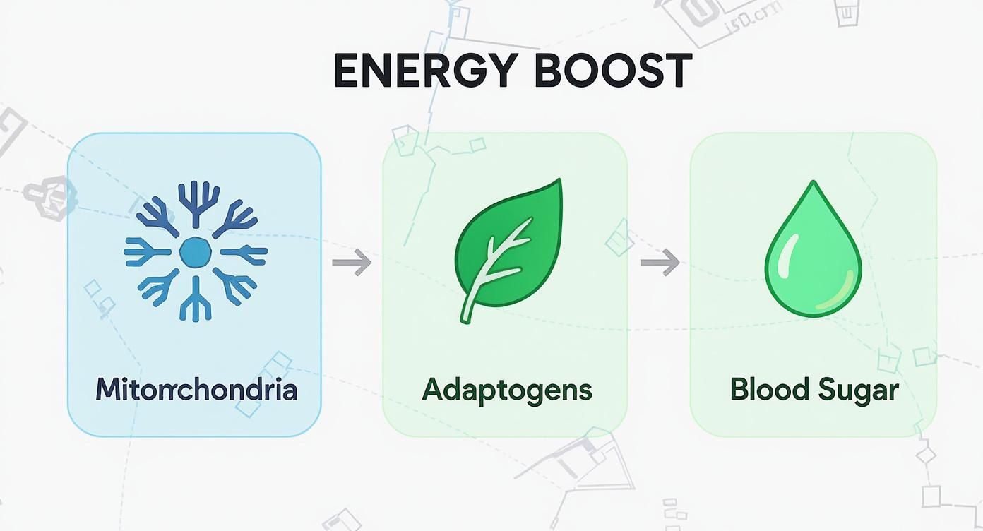 Infographic about energy supplement without caffeine