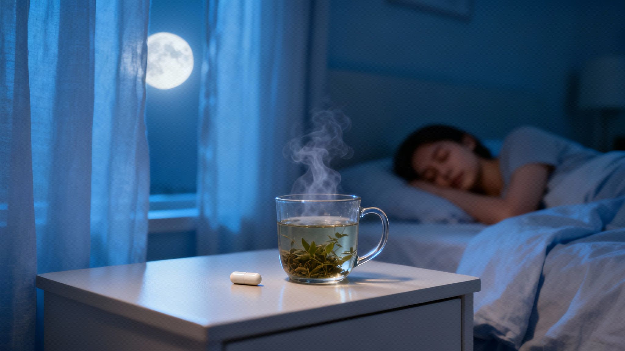 Person sleeping peacefully in a comfortable bed