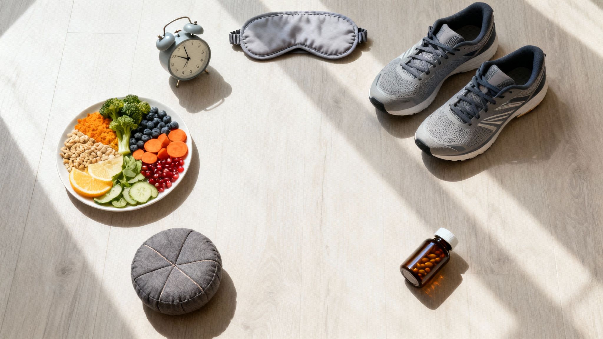 A person meditates in a calm, natural setting, representing a holistic approach to ADHD management.