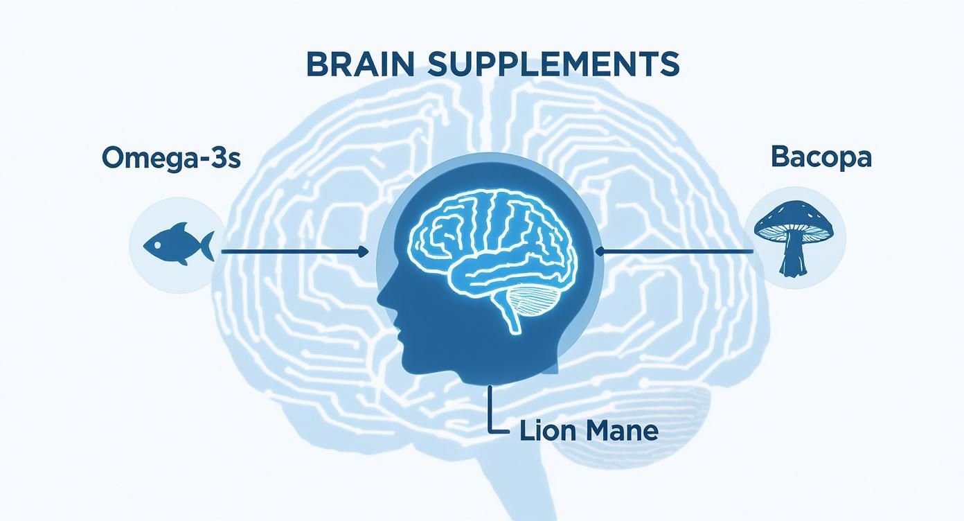 Infographic about best supplements for brain health