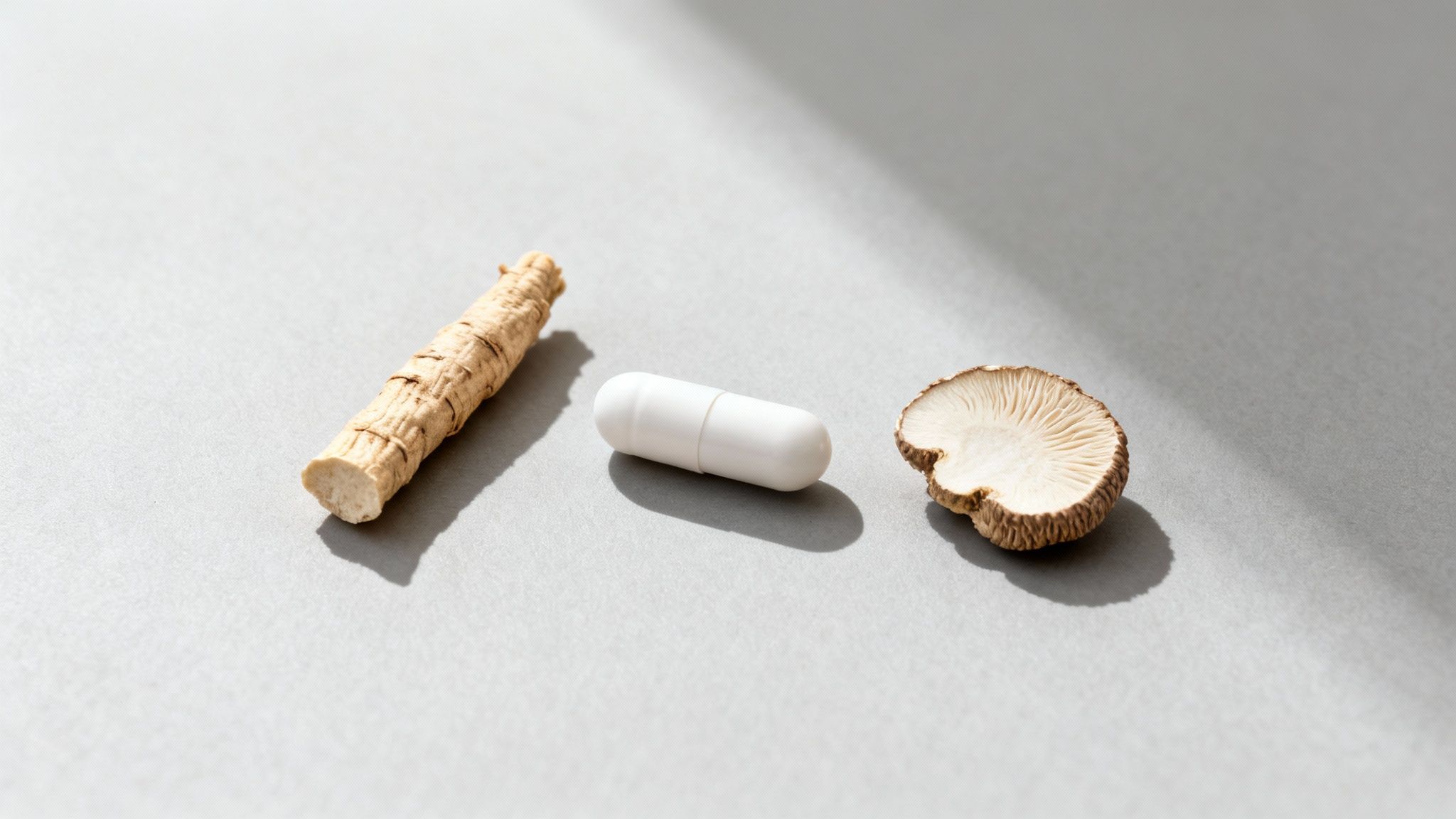 A person meditating in a calm, natural setting, symbolizing mental balance from adaptogens