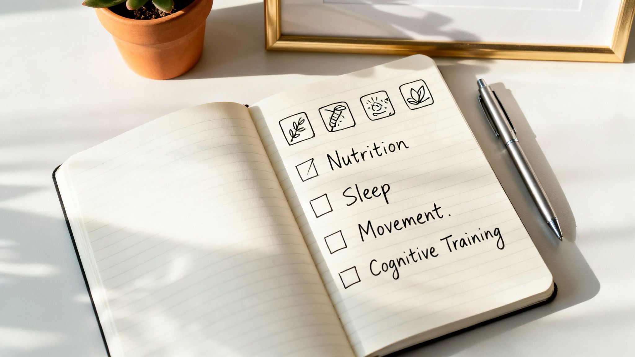 A person preparing a healthy meal with fresh vegetables and fish to improve mental clarity.