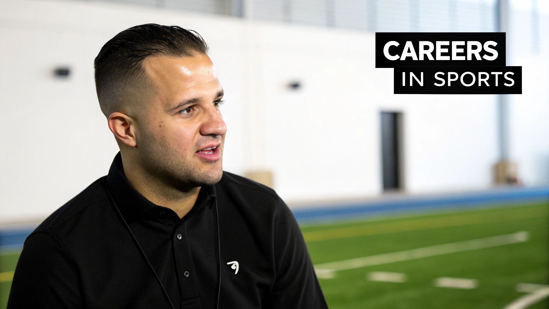 A sports stadium viewed from the stands, symbolizing the many career opportunities within the venue.