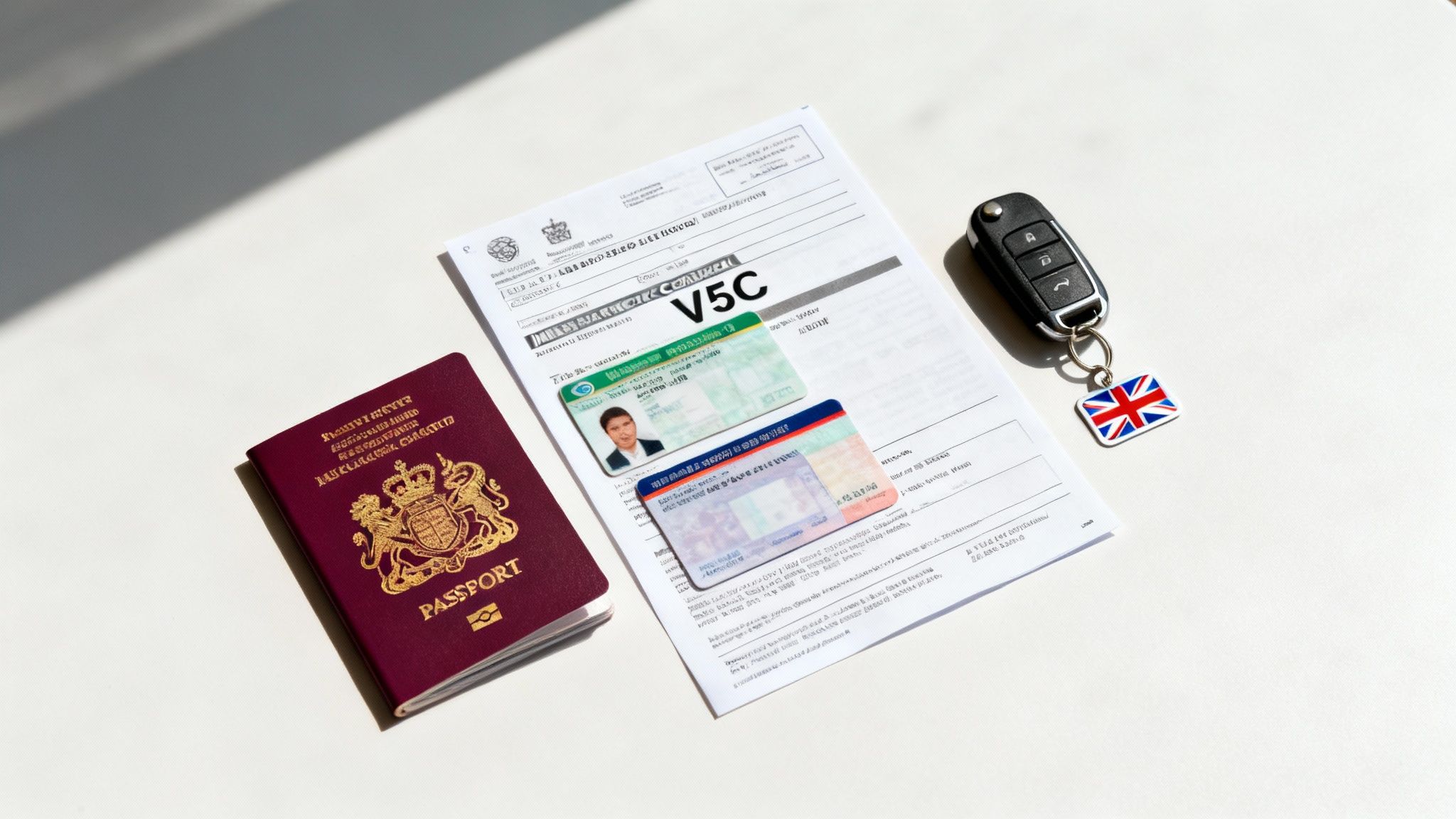 International Driving License Requirements for UK Drivers 6 A person holding a passport and map, looking out over a scenic road.