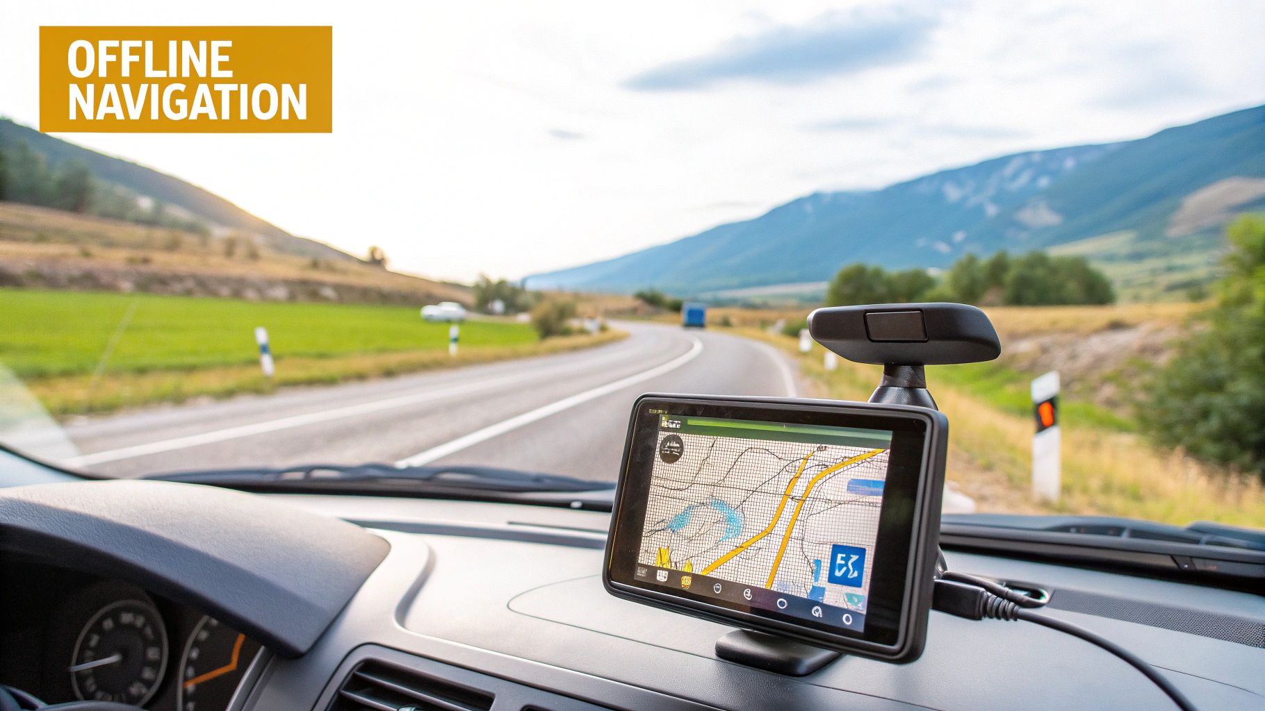 GPS Navigation Device or Smartphone with Offline Maps