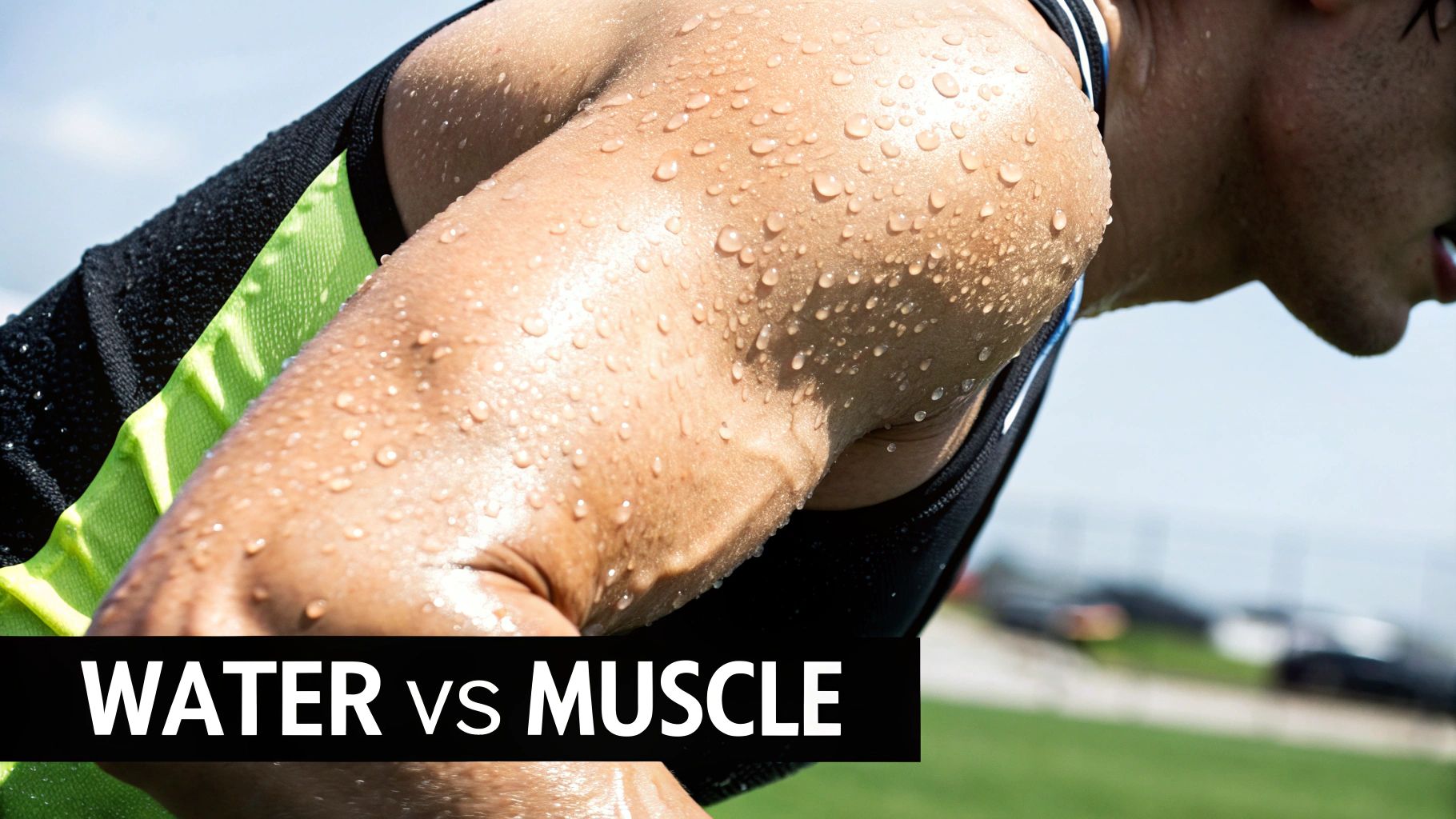 A person's muscles looking defined and full after a workout, illustrating the effects of creatine.