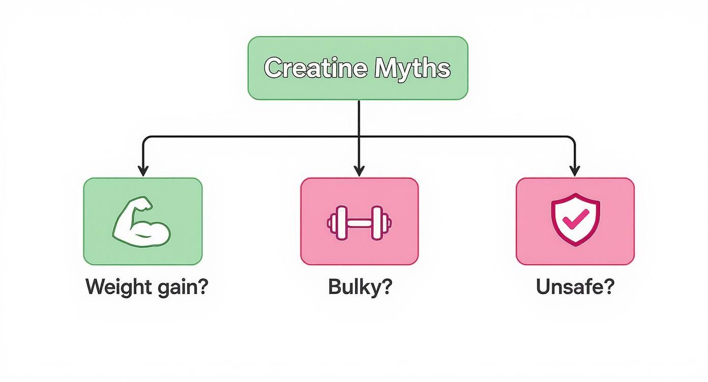 Infographic about creatine for women over 40